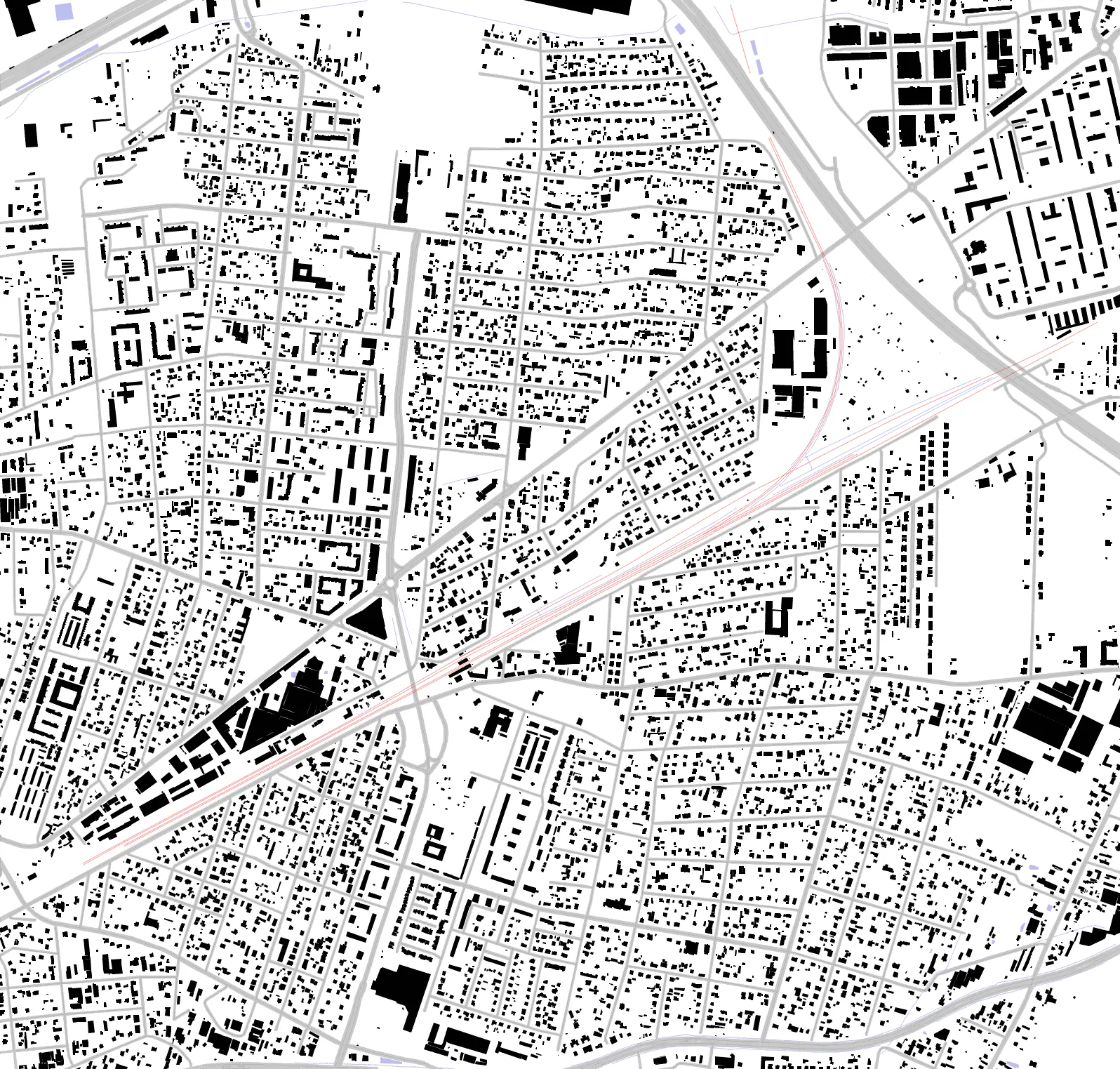 Piastów figure ground plan