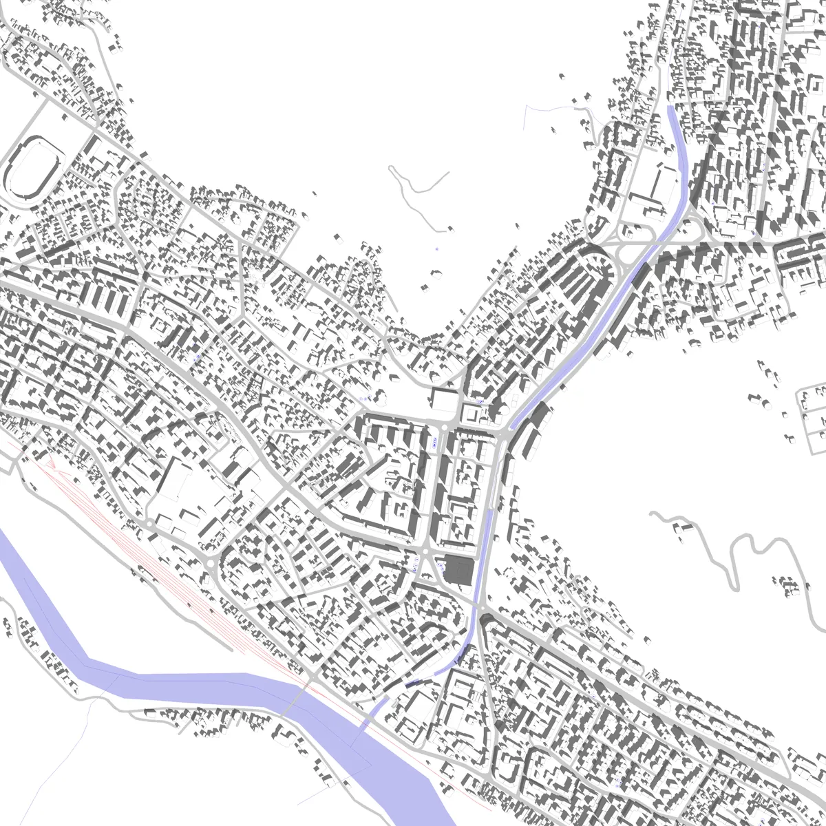 Piatra Neamț site plan (2.5 km)