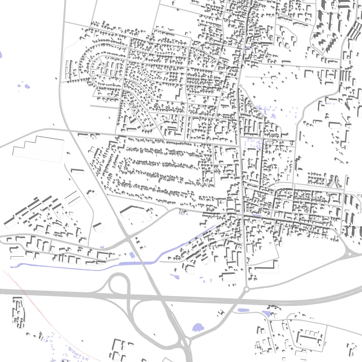 Piekary Śląskie site plan (2.5 km)