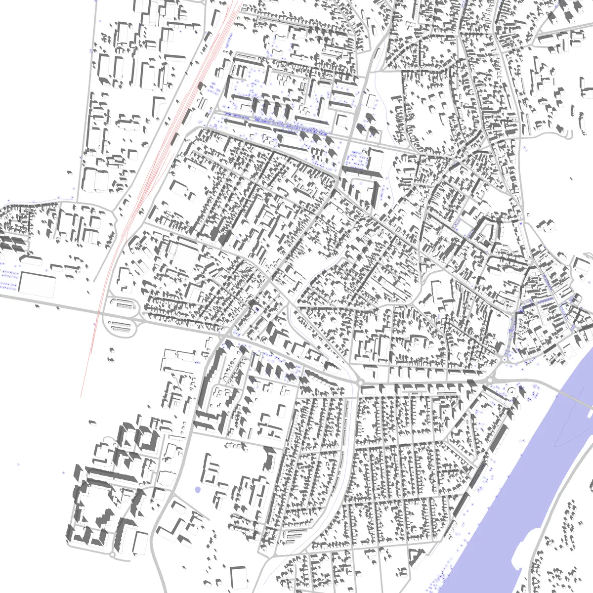 Piešťany site plan (2,5 km)