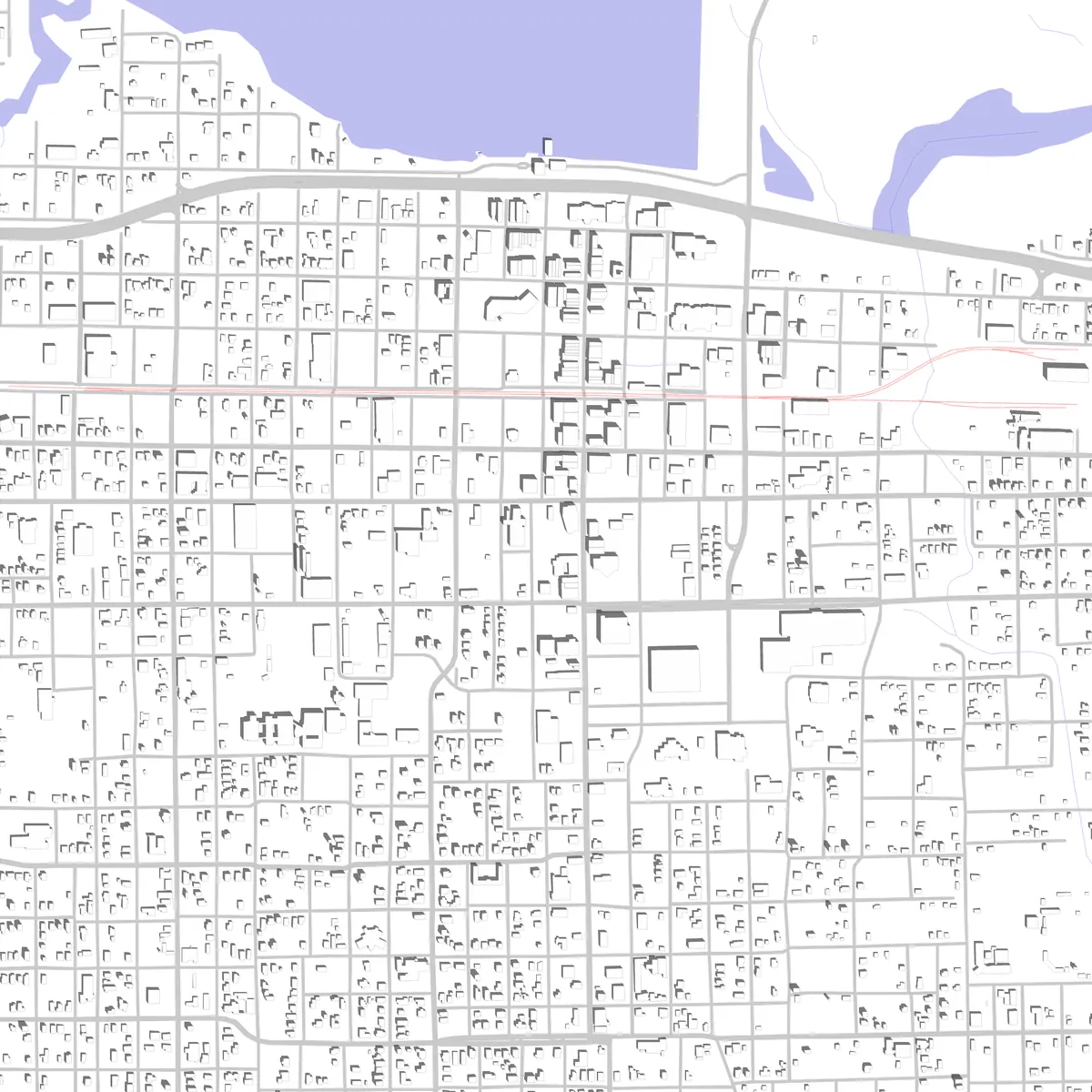 Pine Bluff site plan (2.5 km)