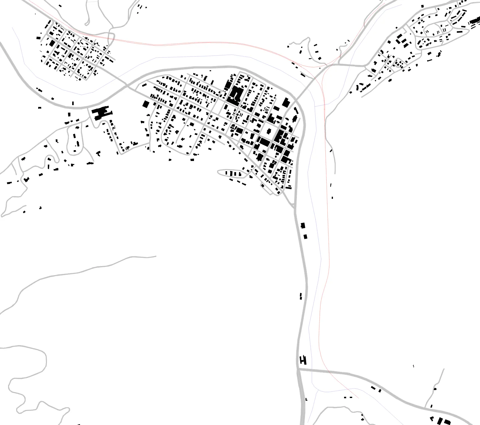 Pineville figure ground plan