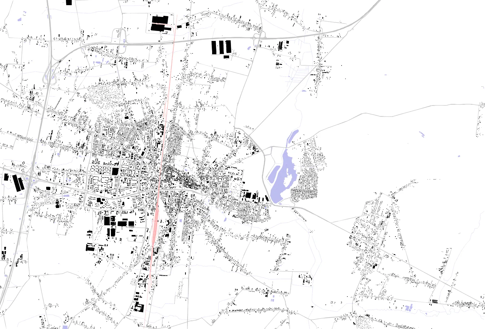 Piotrków Trybunalski figure ground plan