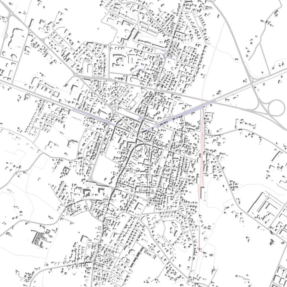 Piove di Sacco site plan (2.5 km)