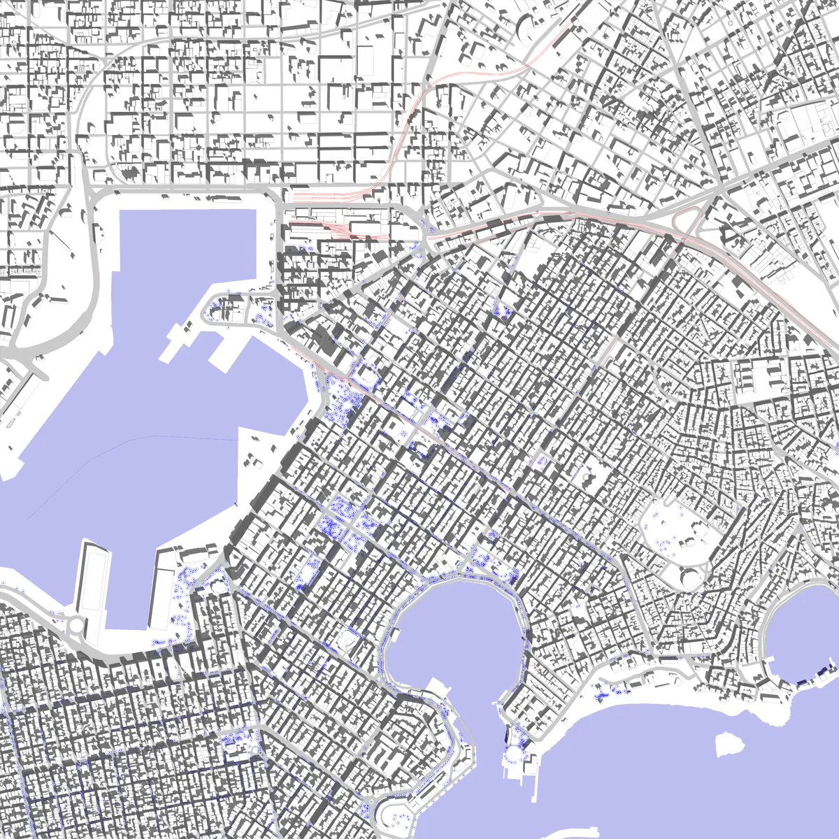 Piraeus site plan (2.5 km)