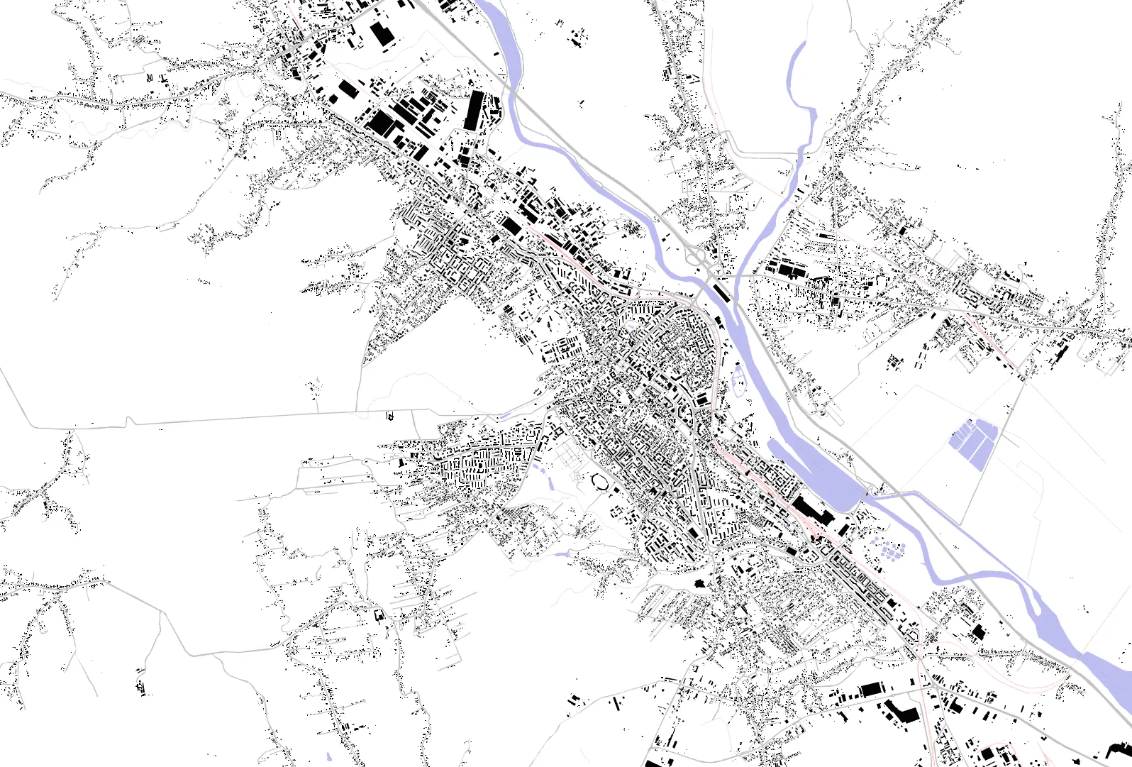 Pitești figure ground plan