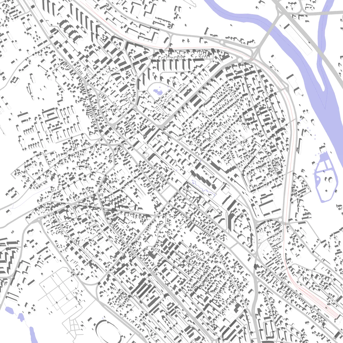 Pitești site plan (2.5 km)