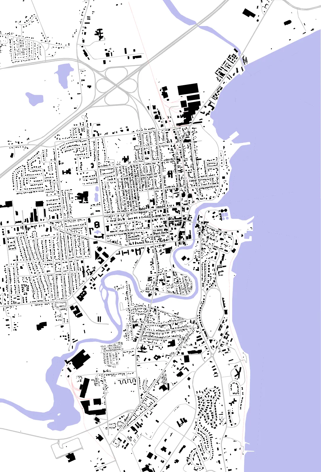 Plattsburgh figure ground plan