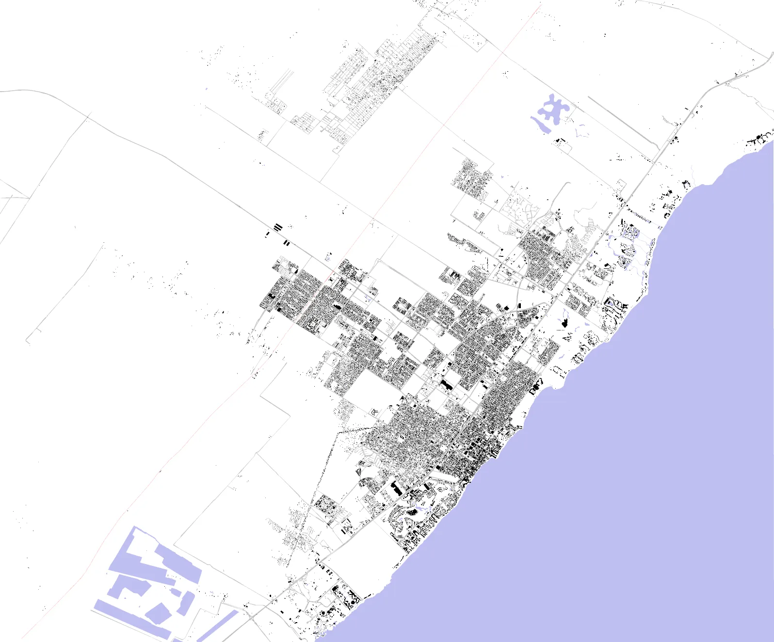 Playa del Carmen figure ground plan