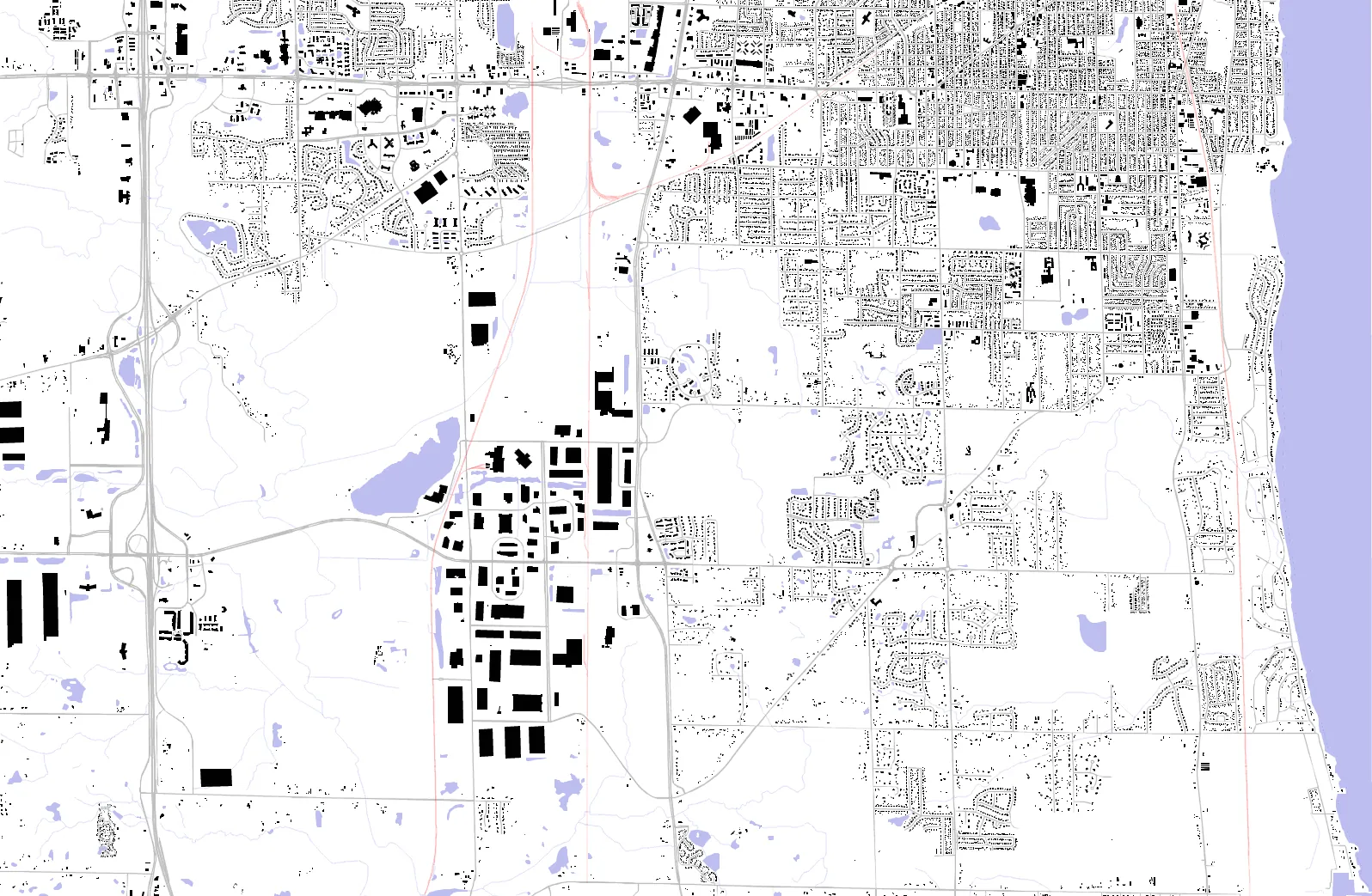 Pleasant Prairie figure ground plan