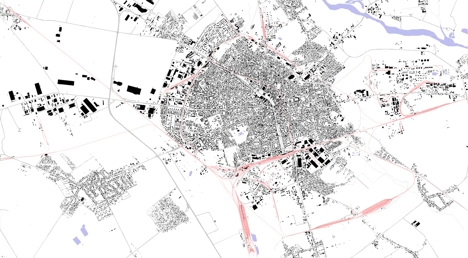 Ploiești figure ground plan