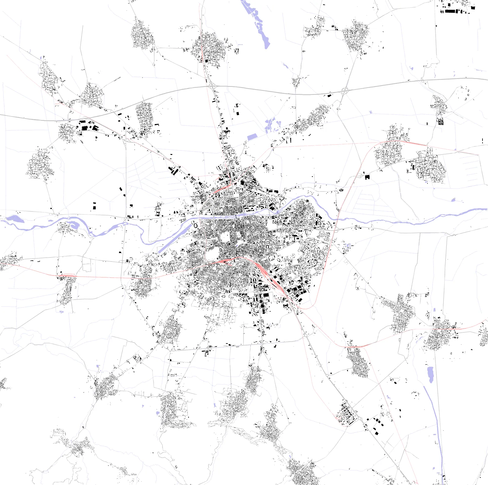 Plovdiv figure ground plan