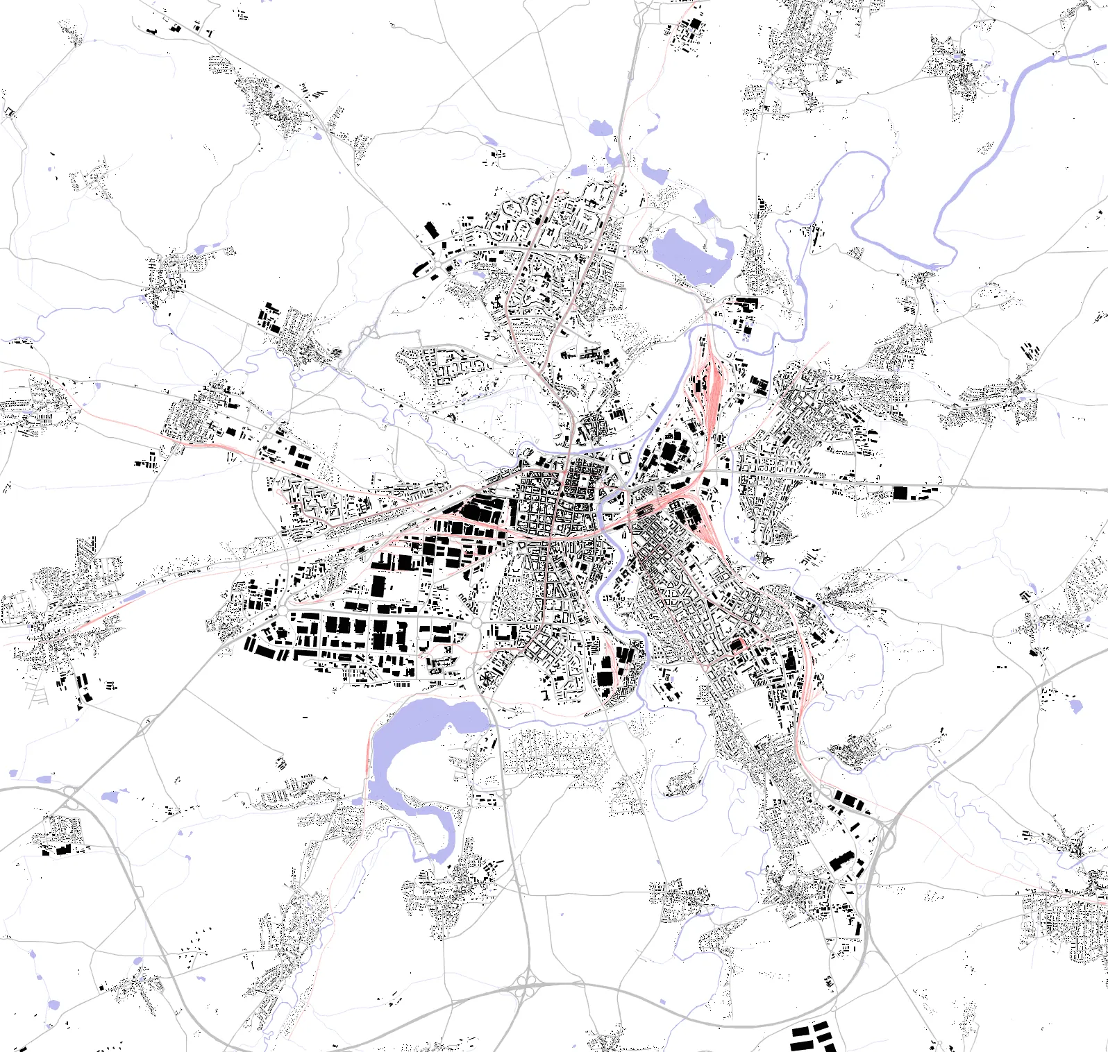 Plzeň figure ground plan