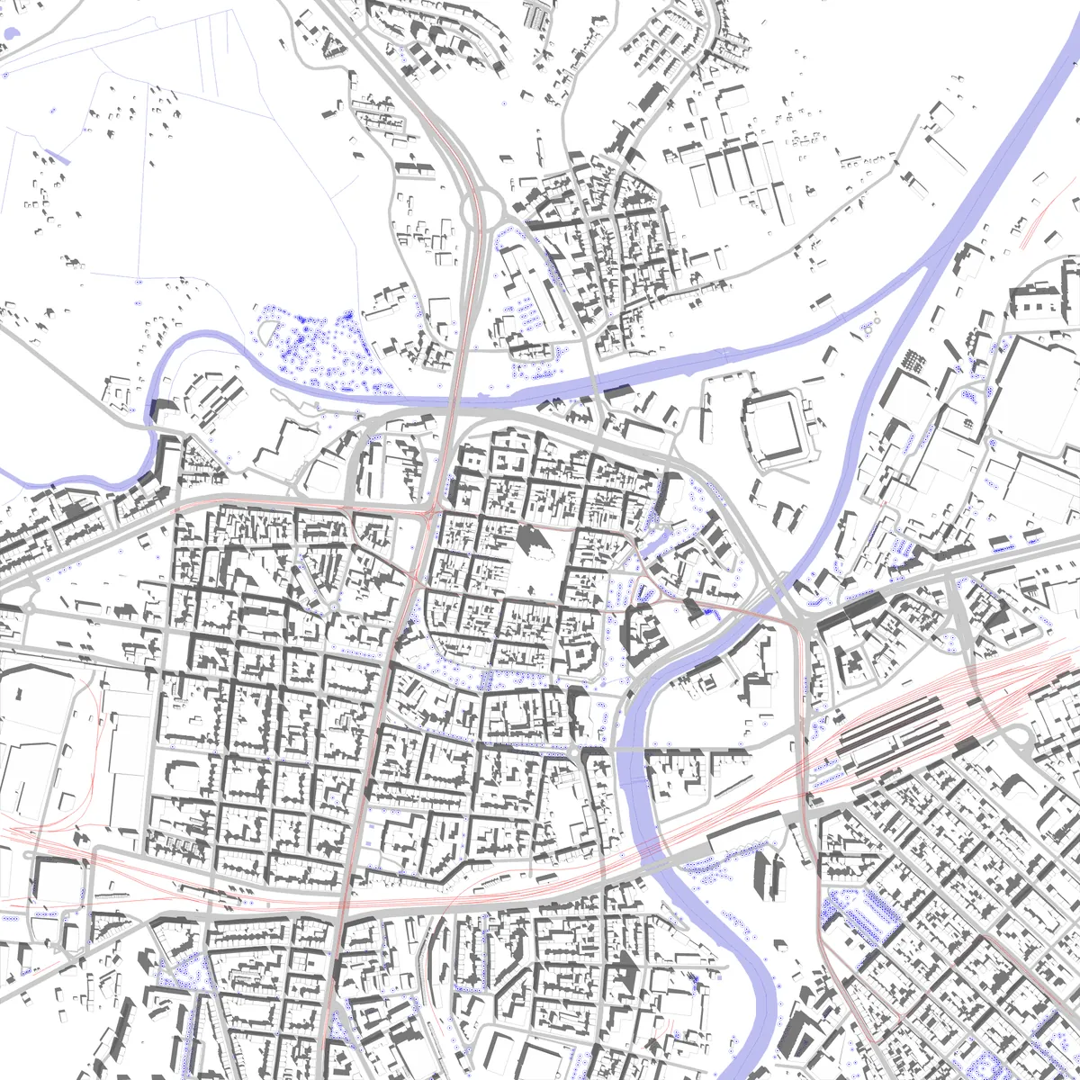 Plzeň site plan (2.5 km)