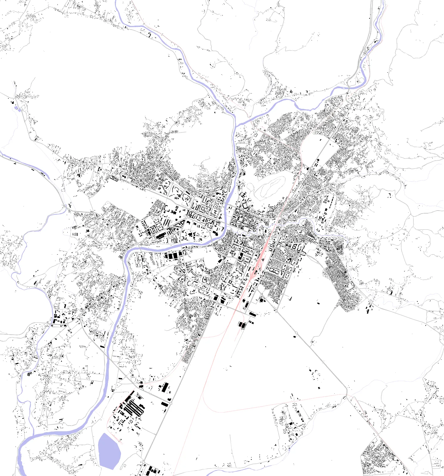 Podgorica figure ground plan