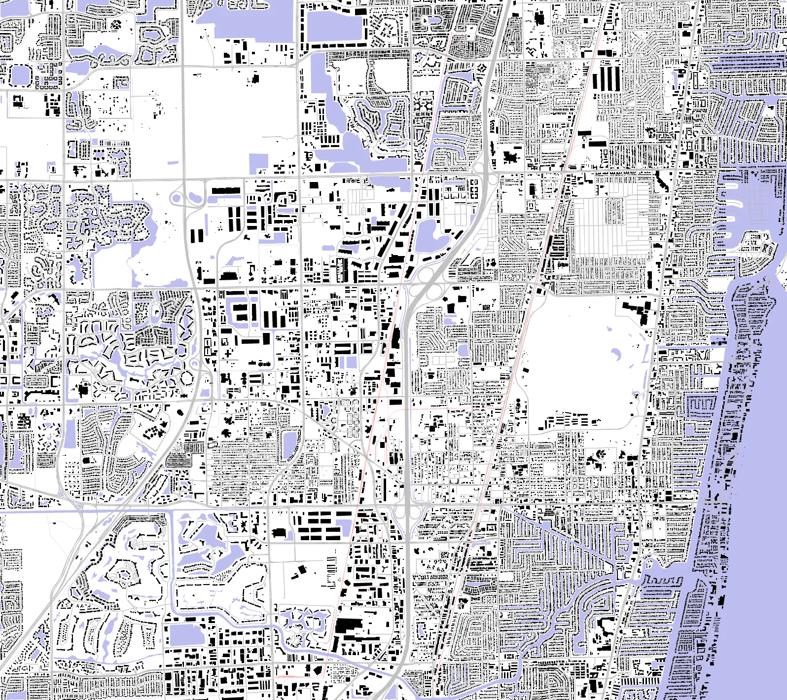 Pompano Beach figure ground plan