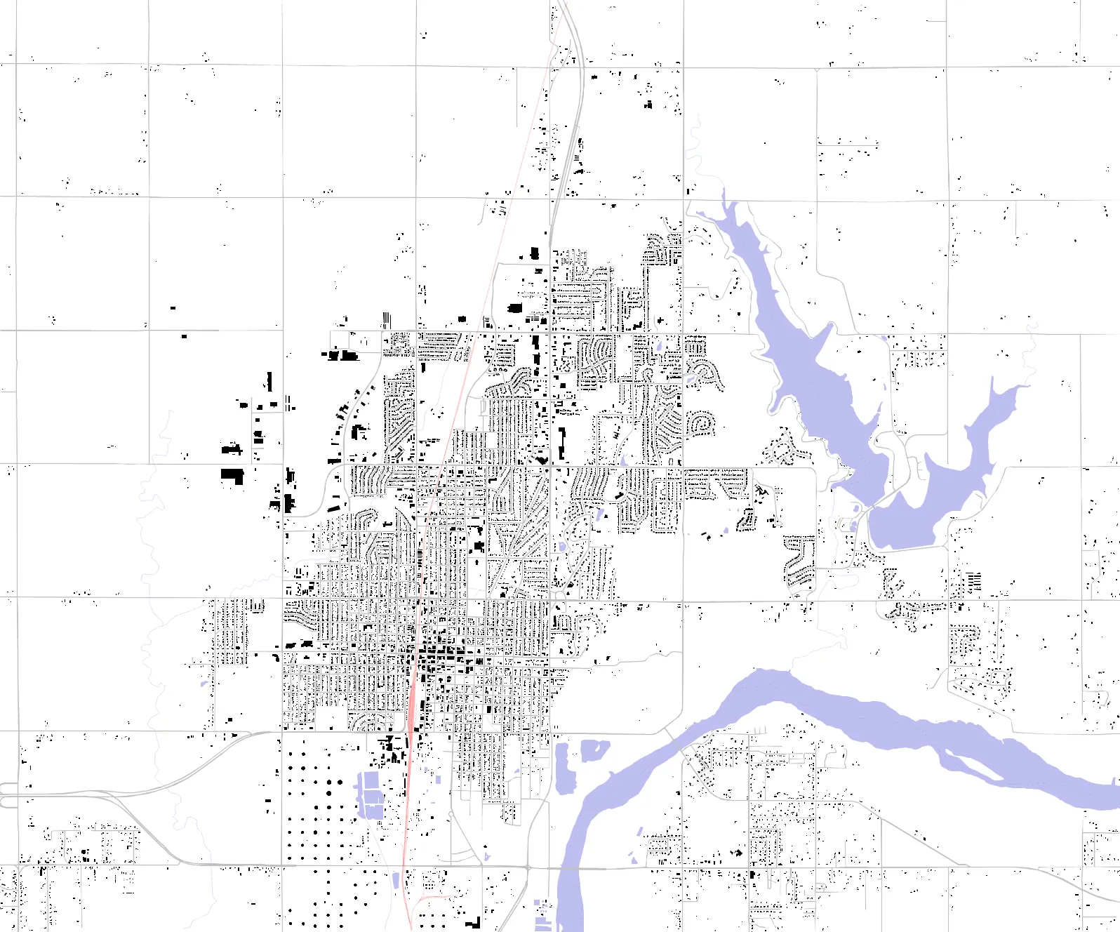 Ponca City figure ground plan