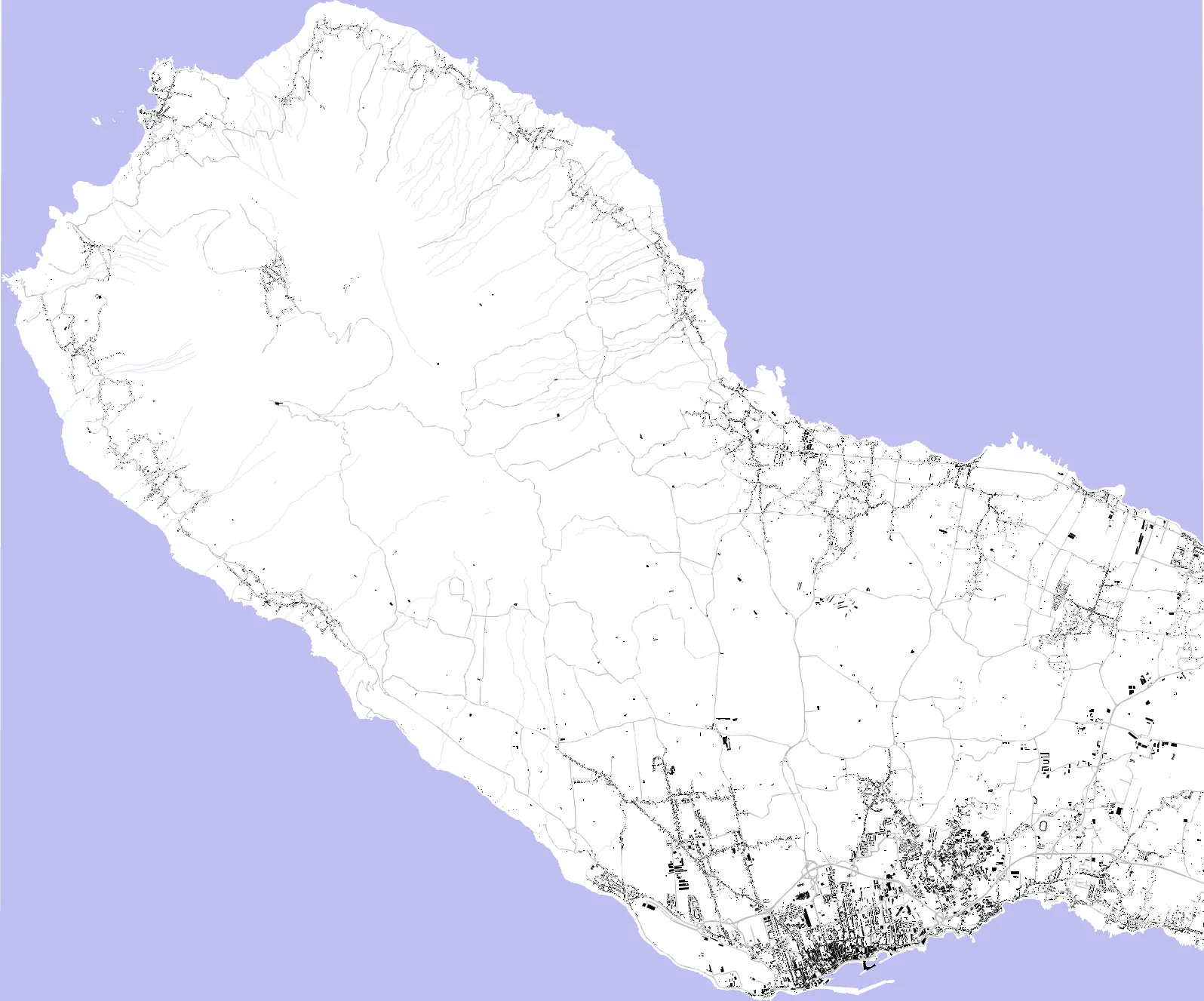 Ponta Delgada figure ground plan