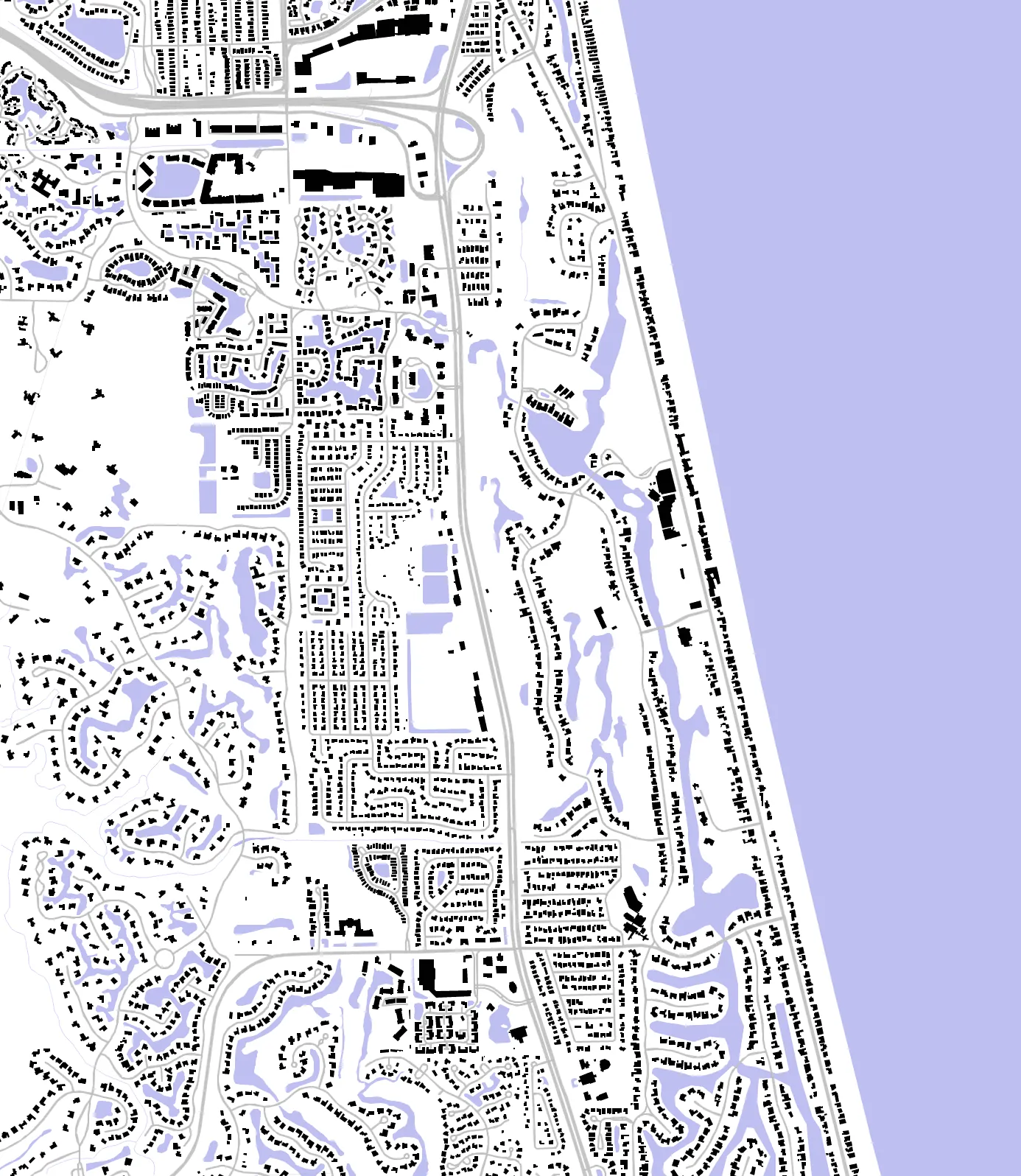 Ponte Vedra Beach figure ground plan