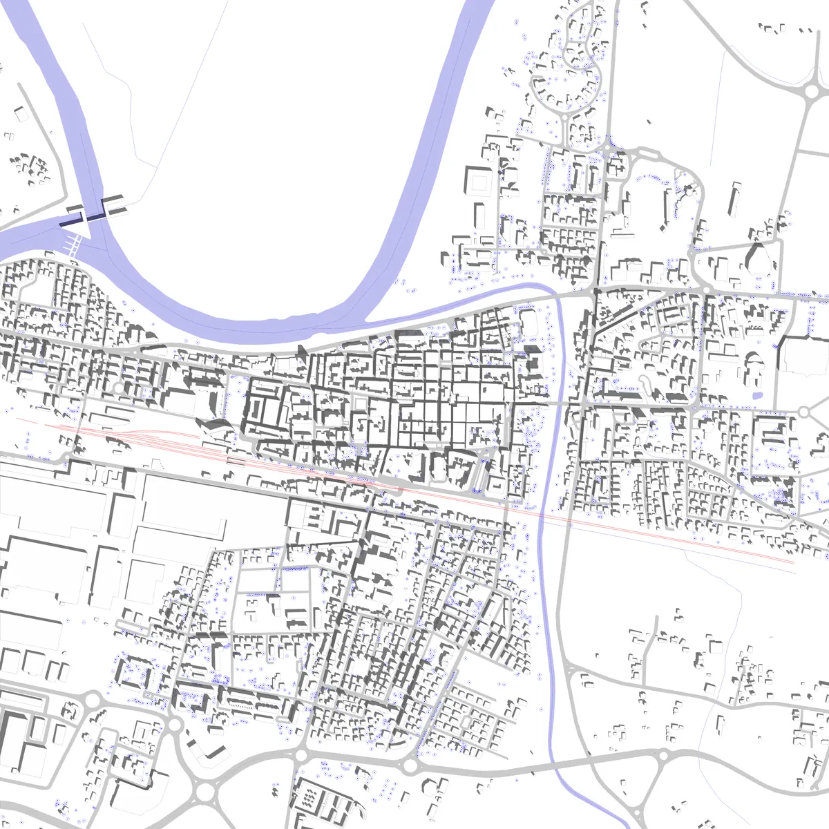 Pontedera planimetria di sito (2.5 km)