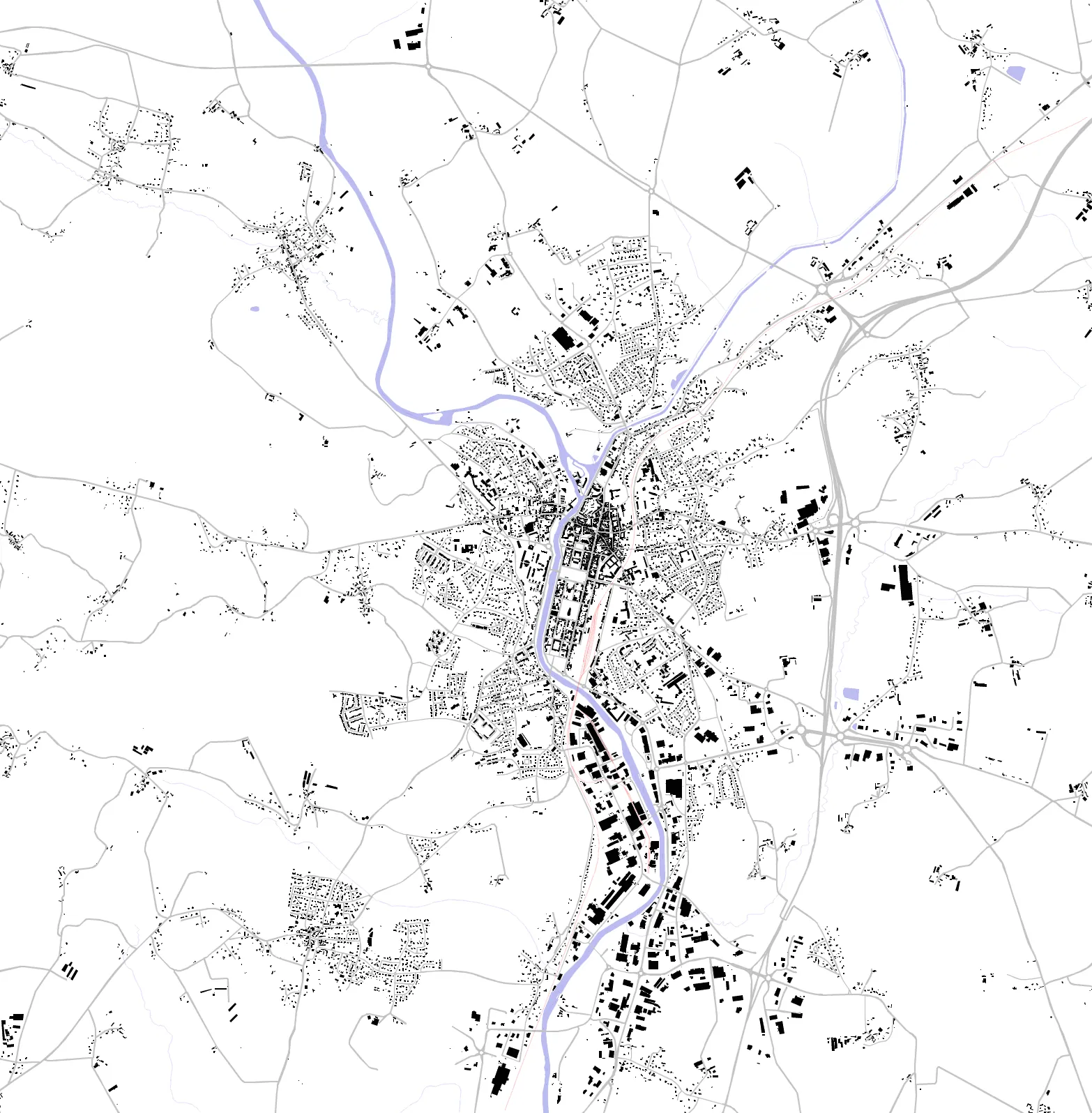 Pontivy figure ground plan