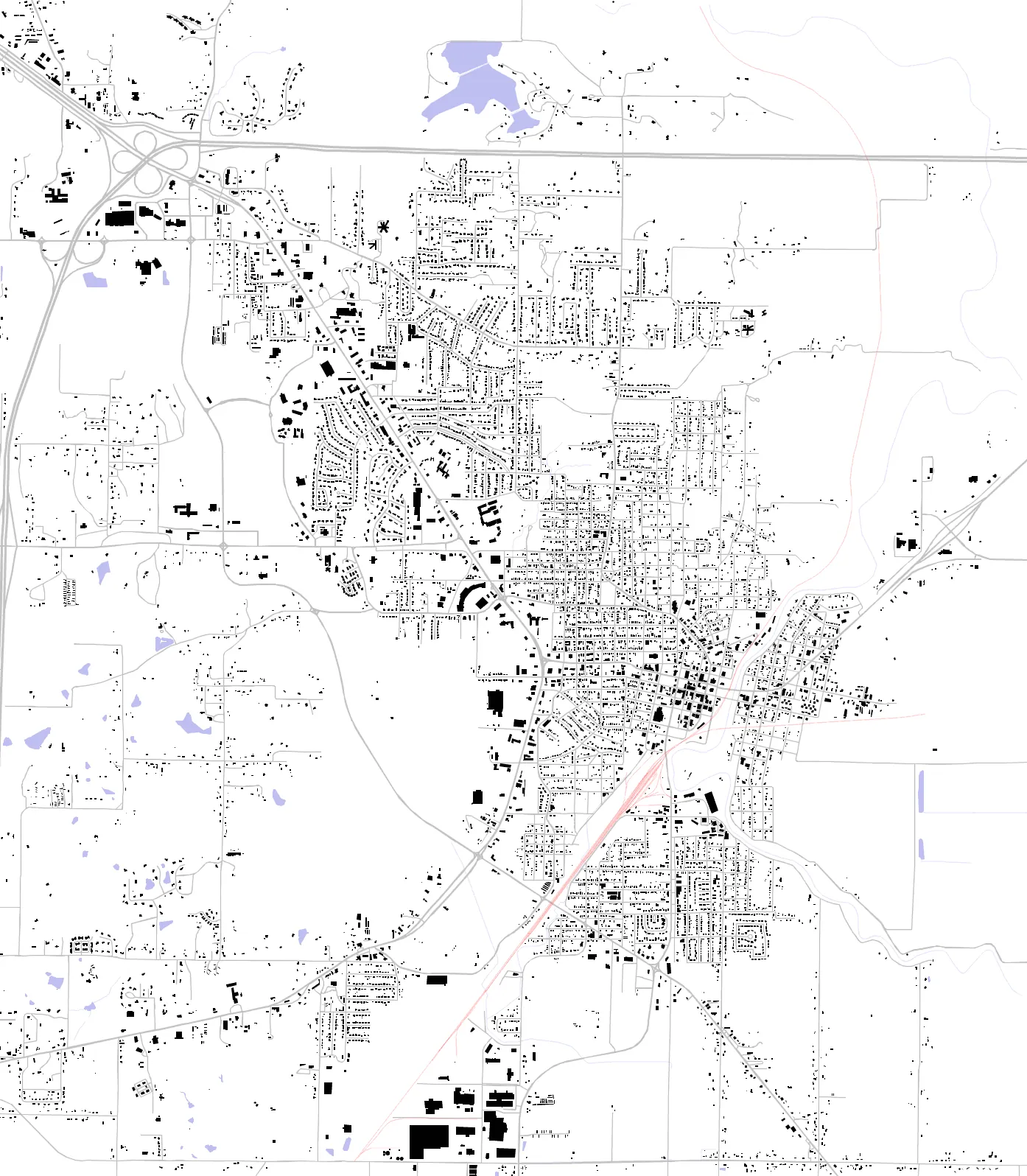 Poplar Bluff figure ground plan