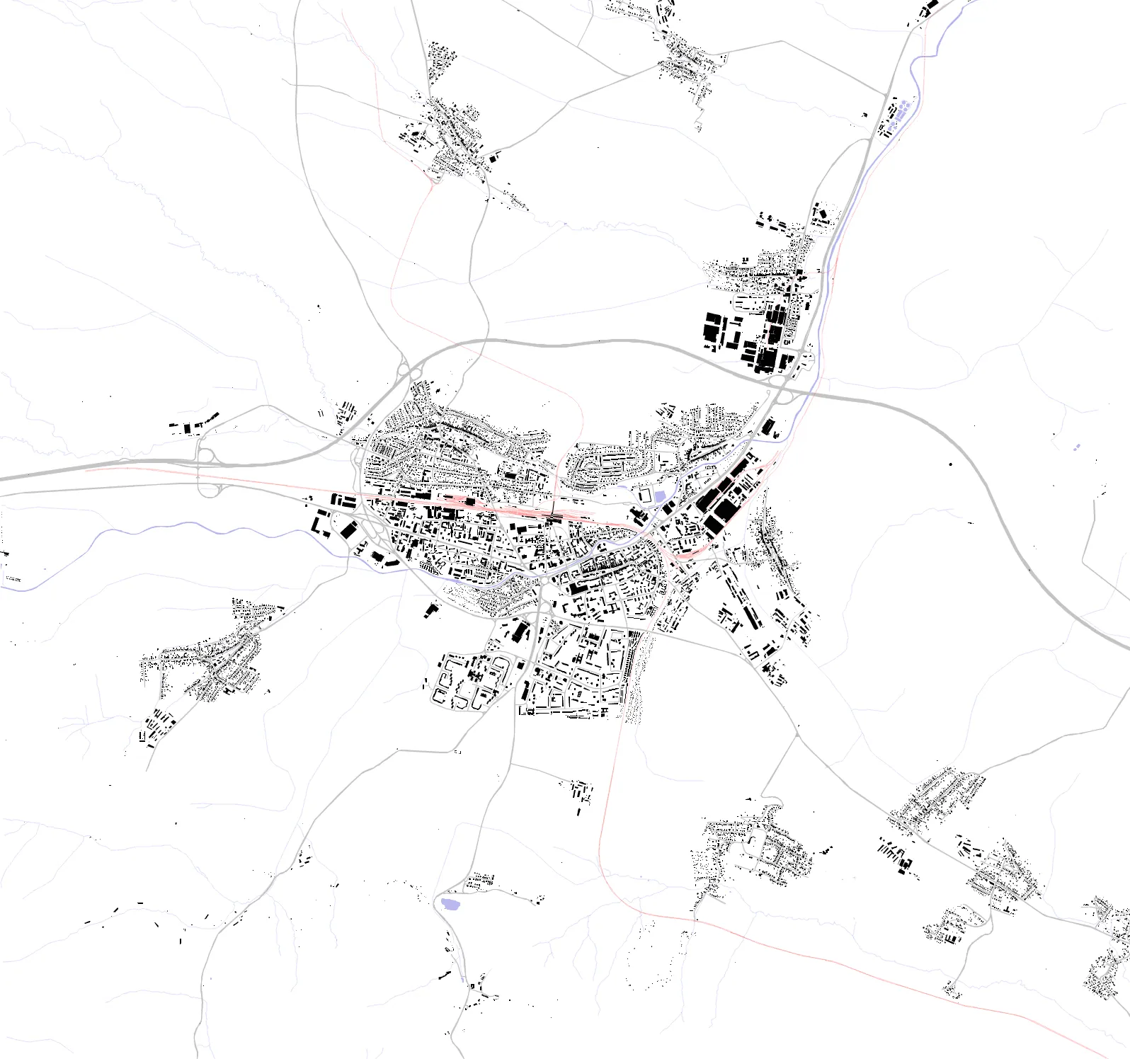 Poprad figure ground plan