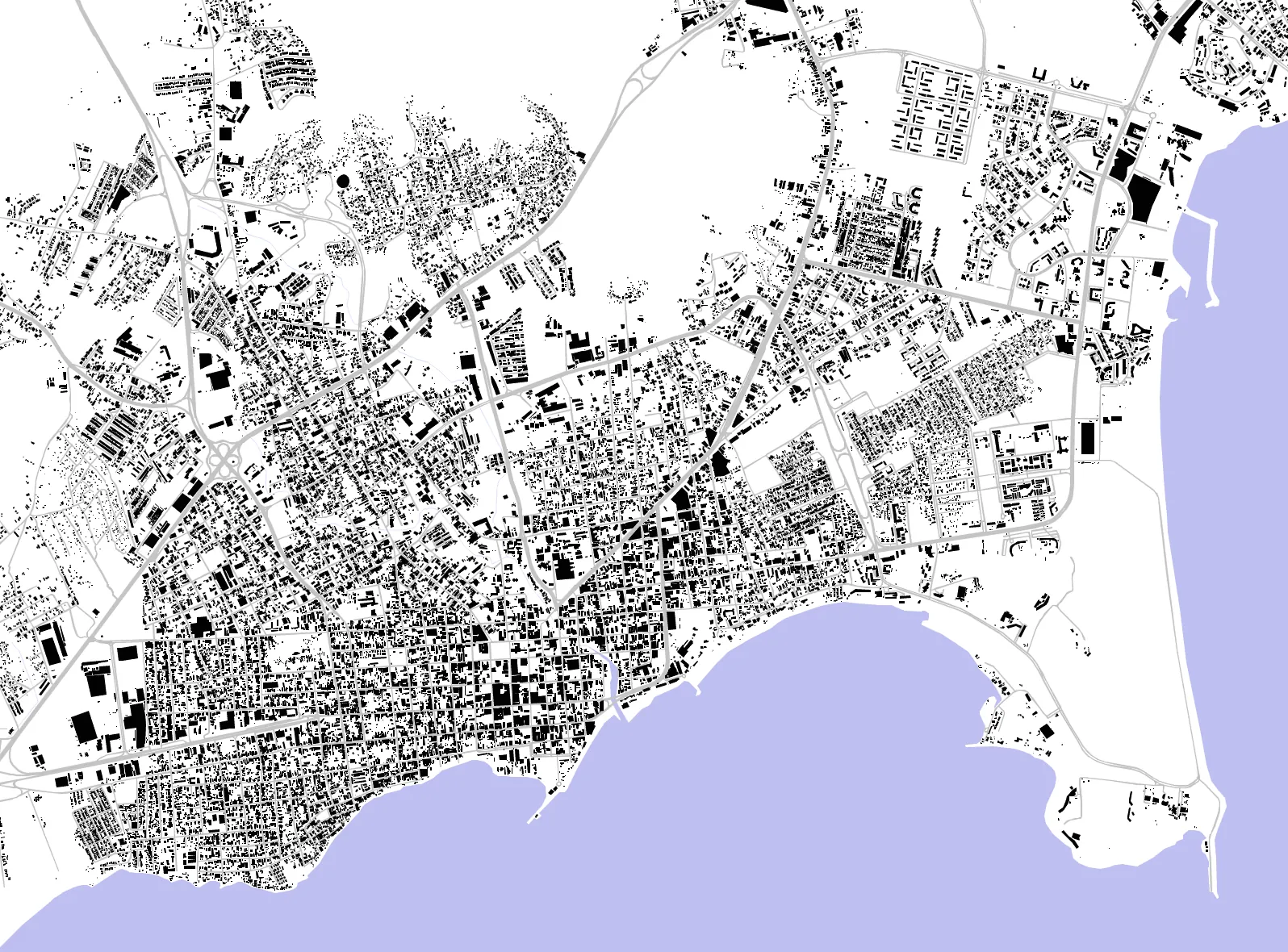 Porlamar figure ground plan