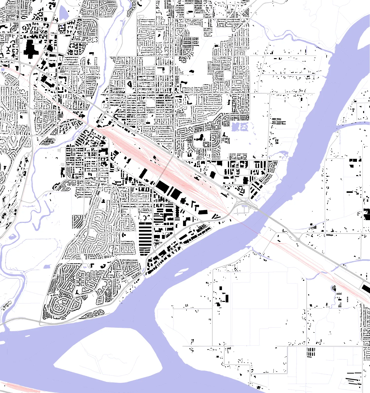 Port Coquitlam figure ground plan