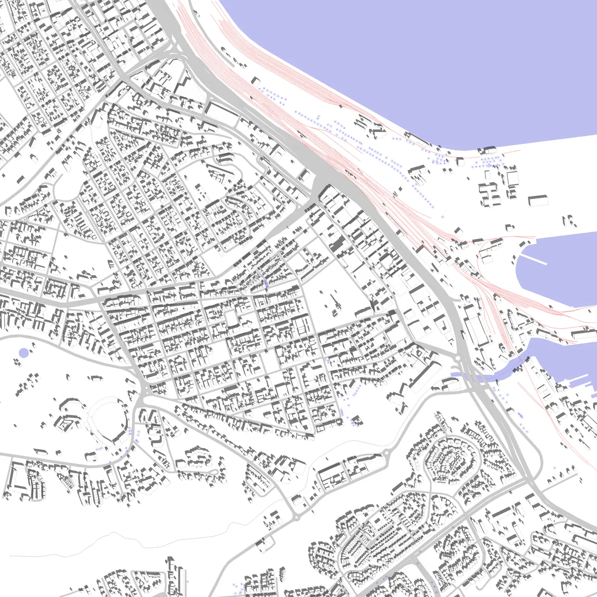 Port Elizabeth site plan (2.5 km)