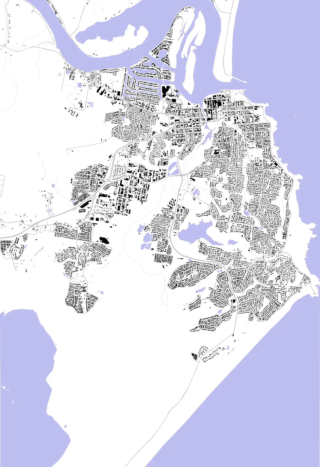 Port Macquarie figure ground plan