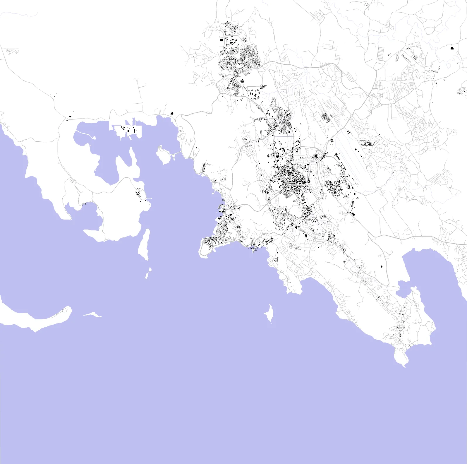 Port Moresby figure ground plan