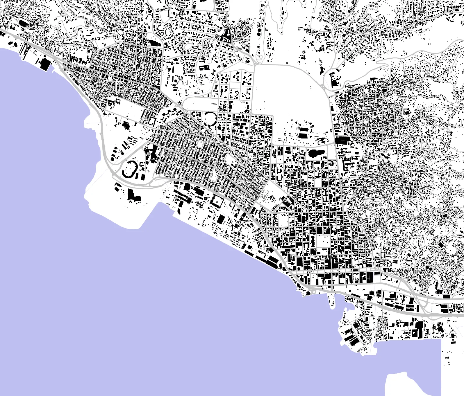 Port of Spain figure ground plan