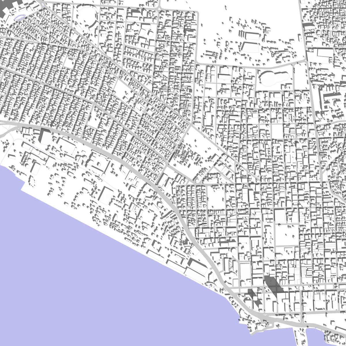 Port of Spain site plan (2.5 km)