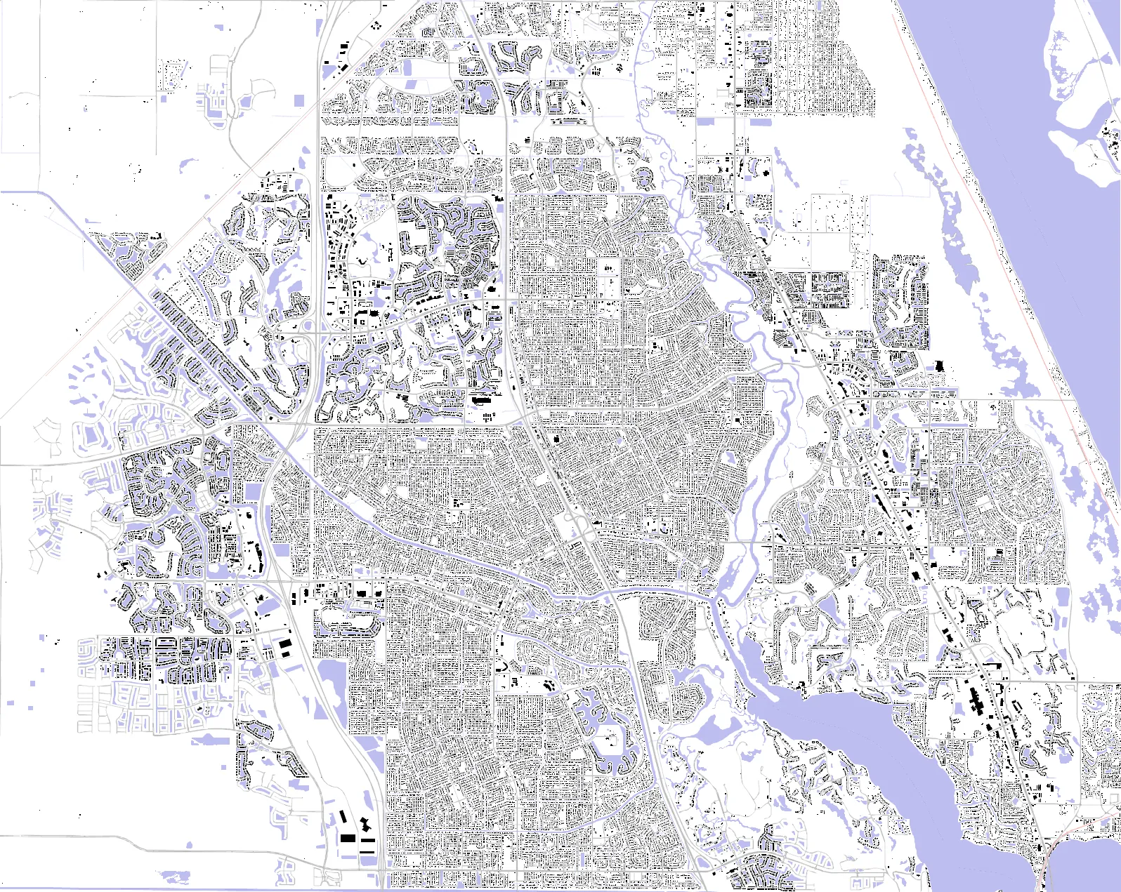 Port St. Lucie figure ground plan