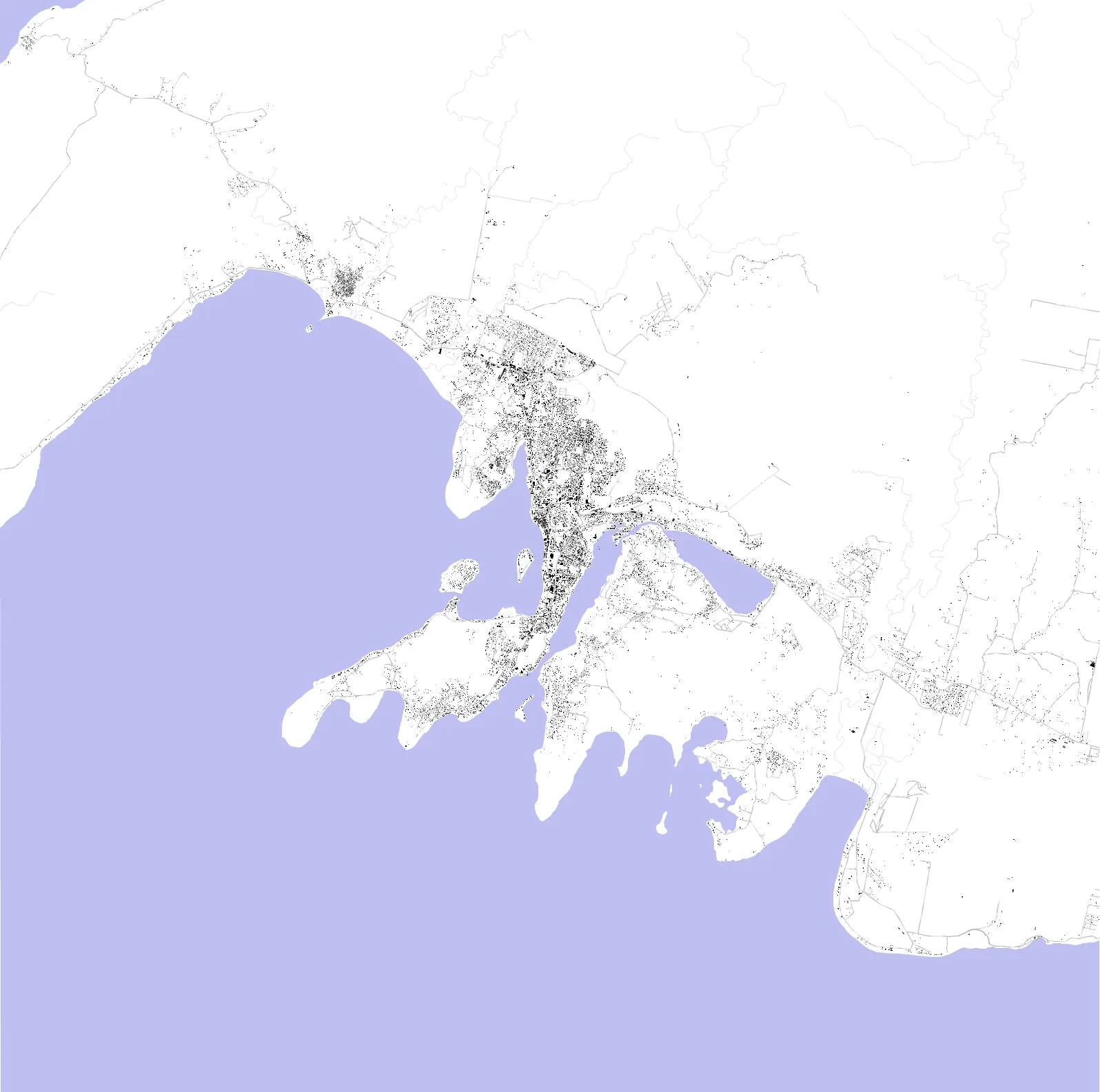 Port Vila figure ground plan