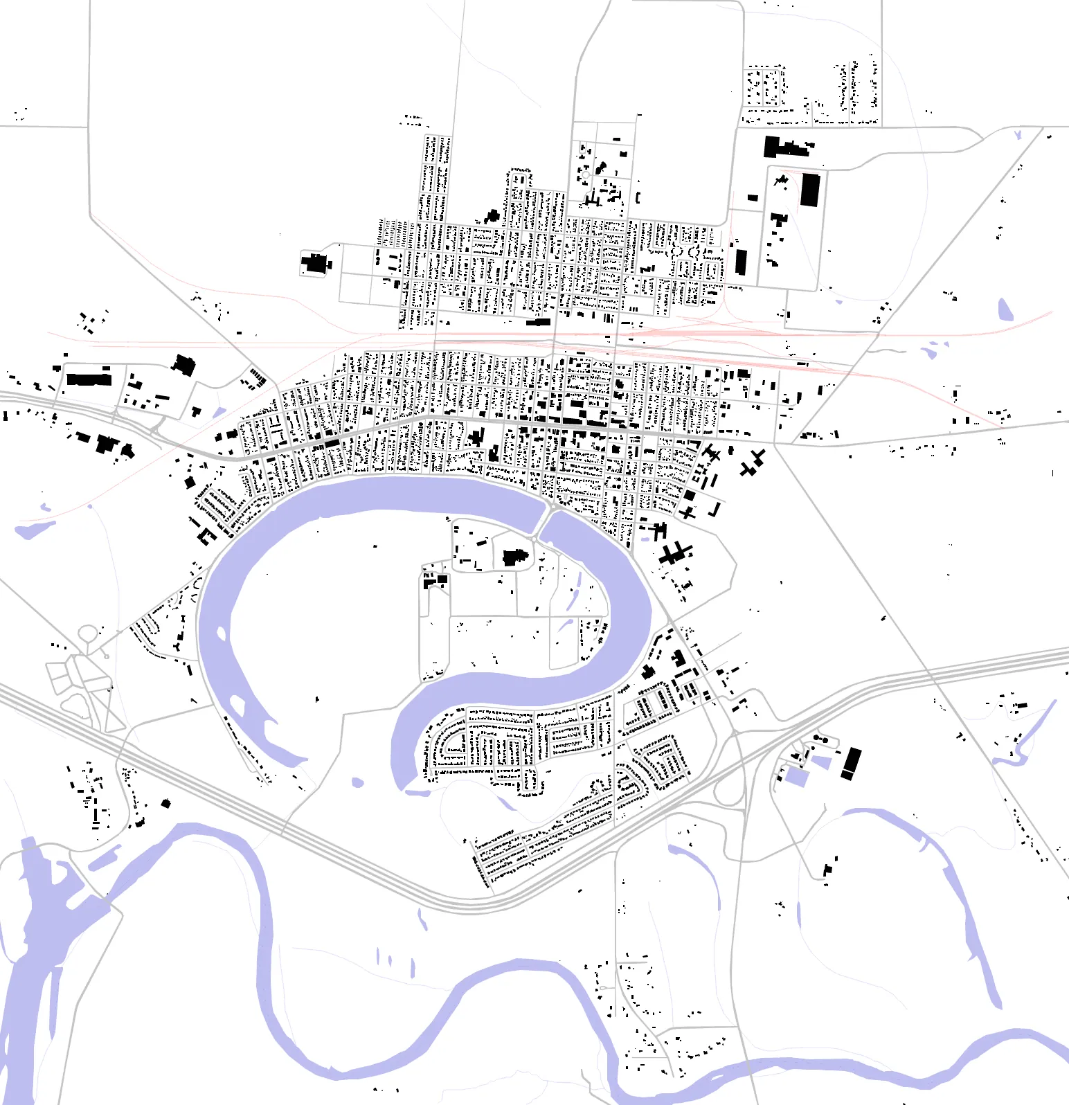 Portage la Prairie figure ground plan