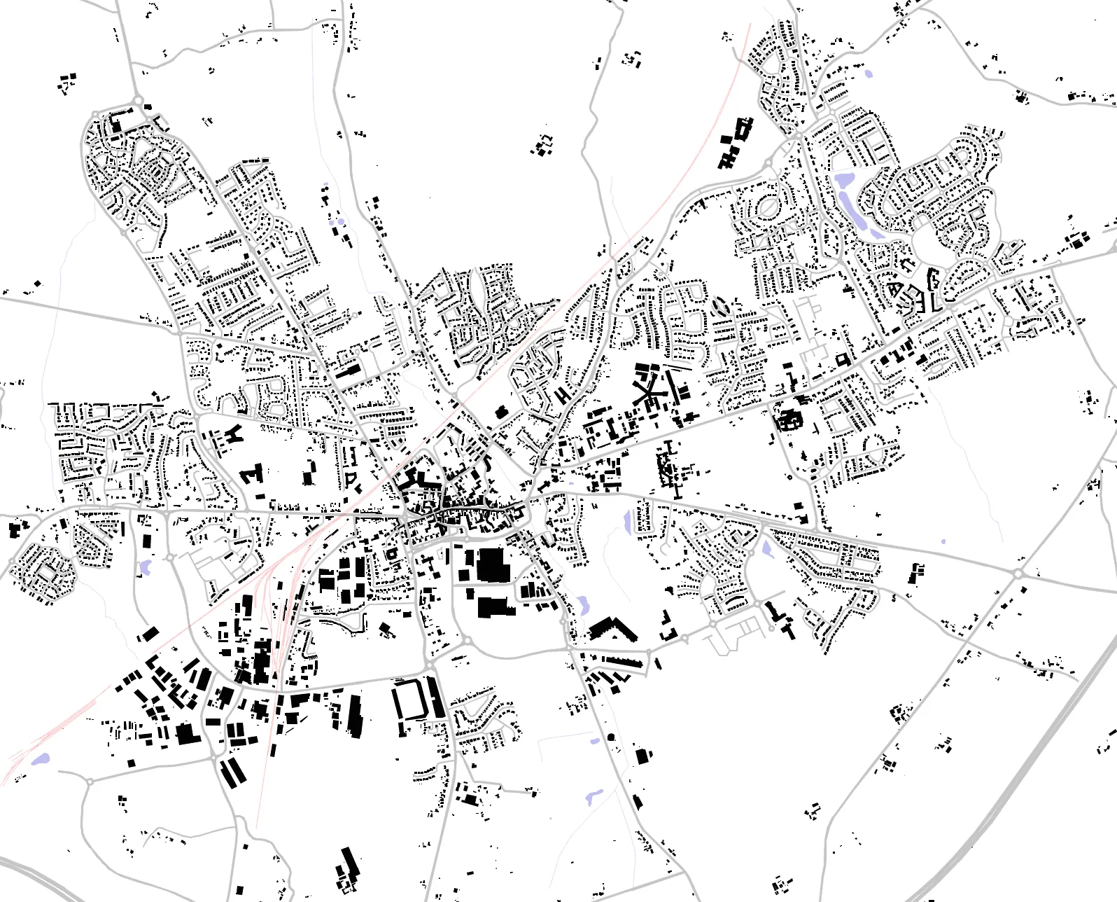 Portlaoise figure ground plan