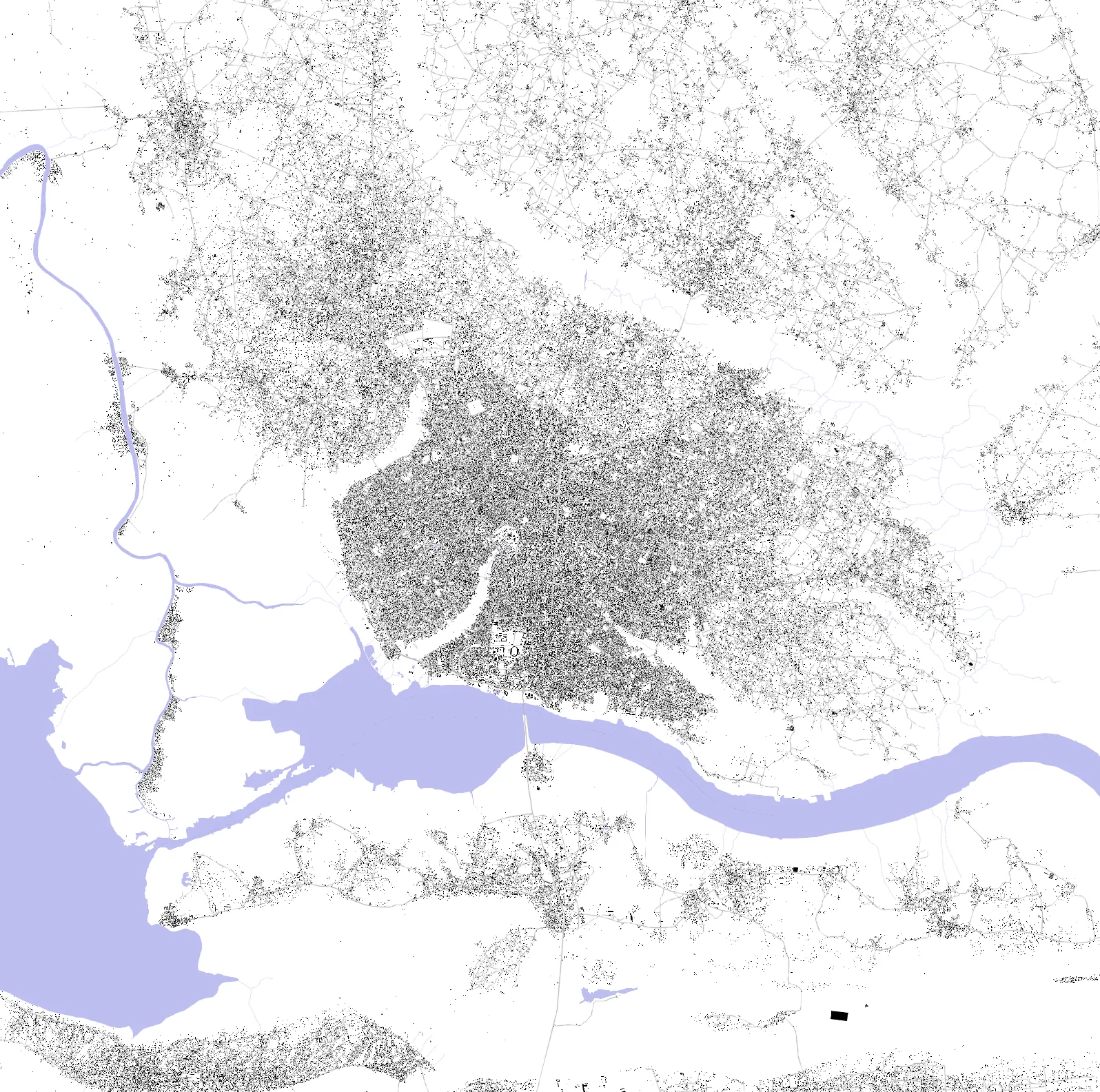 Porto-Novo figure ground plan