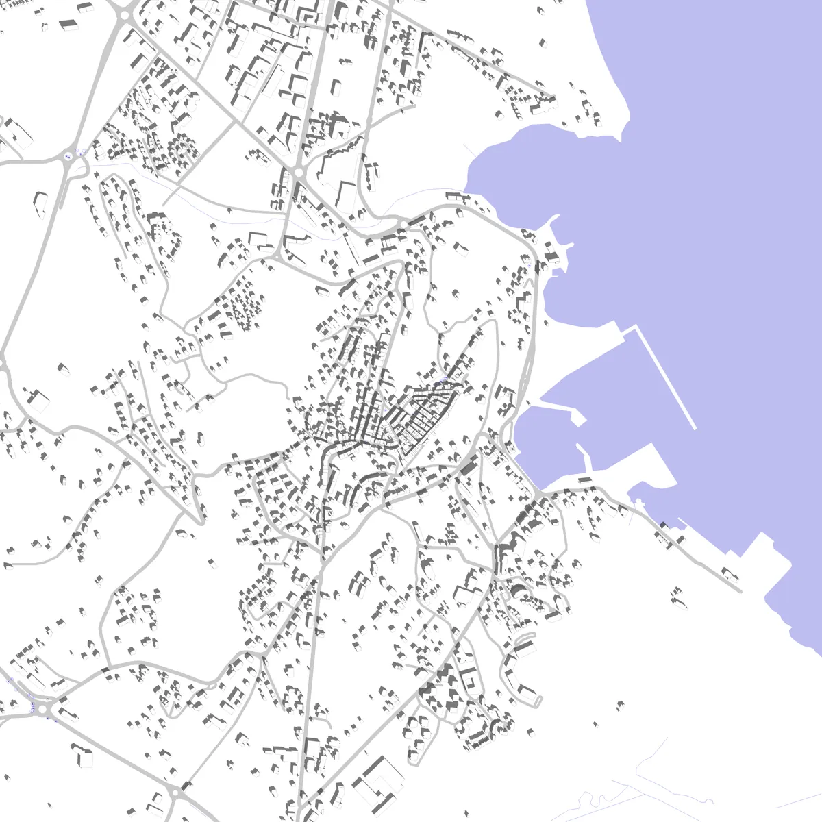 Porto-Vecchio plan de situation (2,5 km)