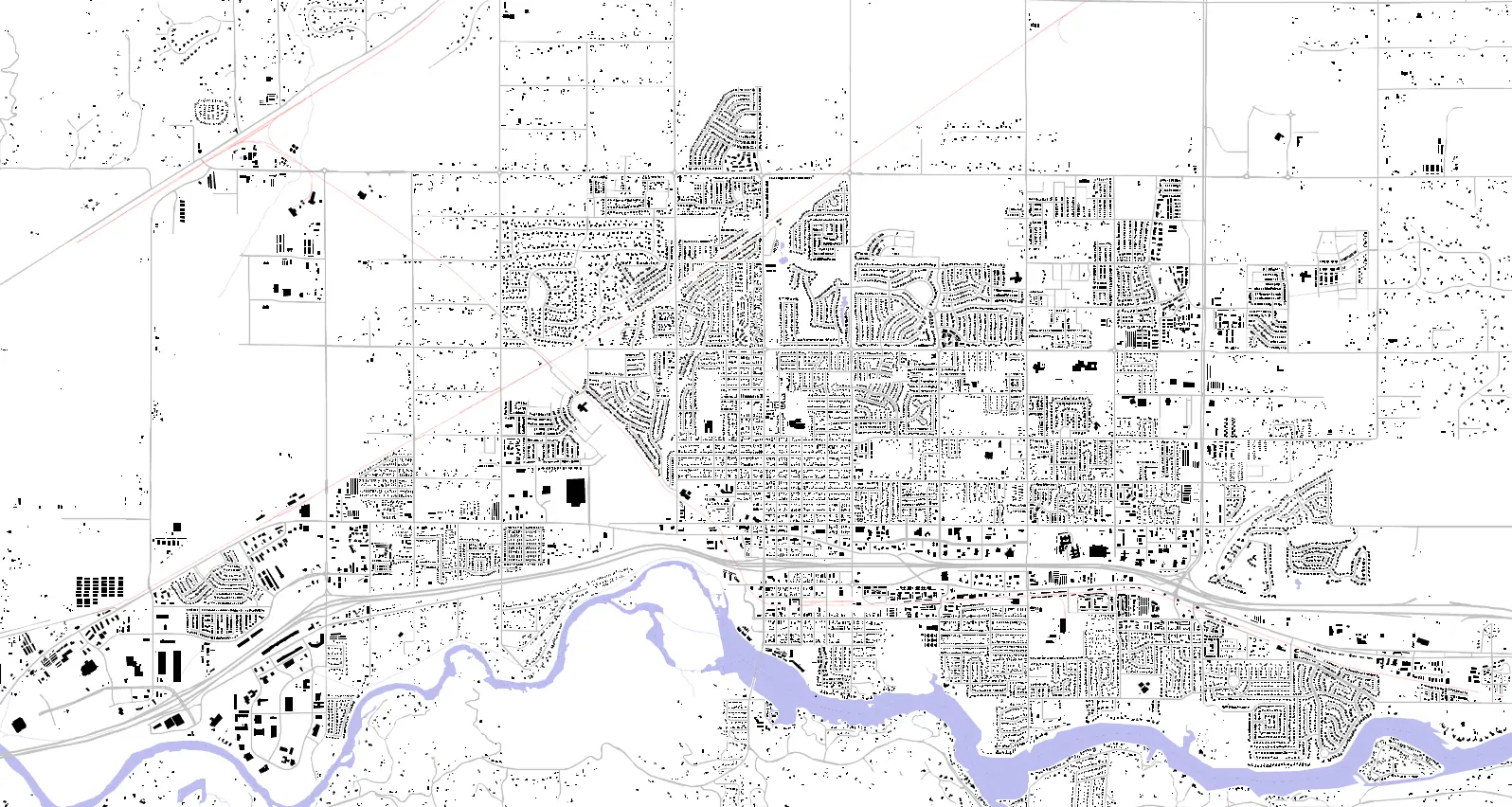 Post Falls figure ground plan