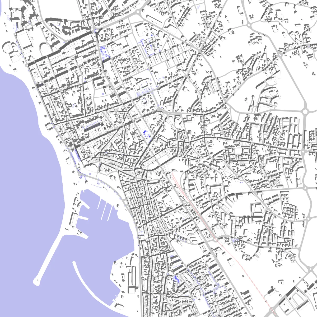 Póvoa de Varzim site plan (2.5 km)