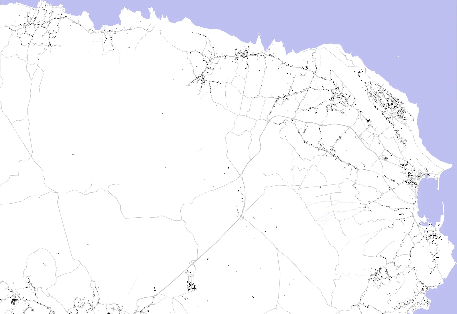 Praia da Vitória figure ground plan