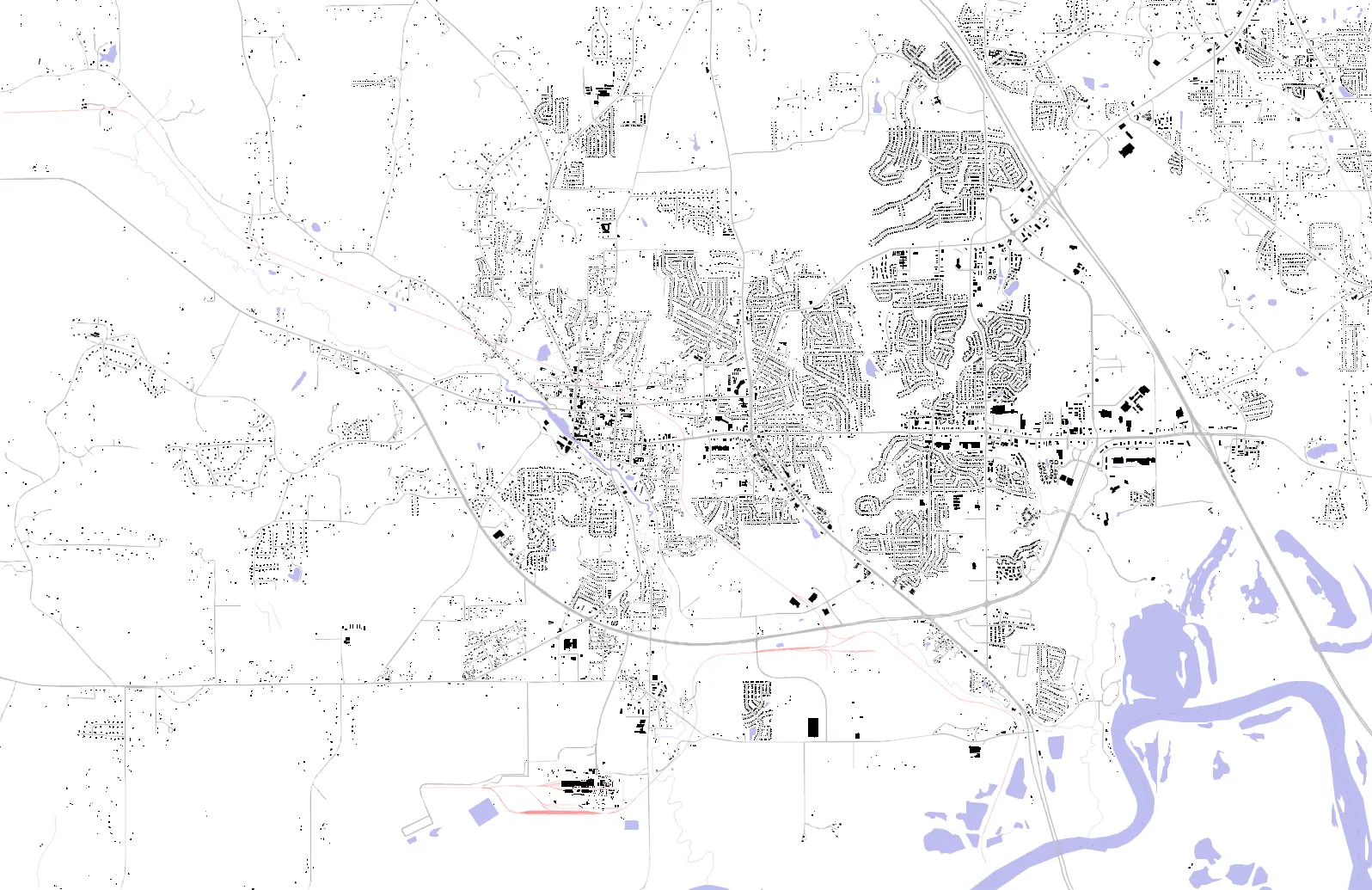 Prattville figure ground plan