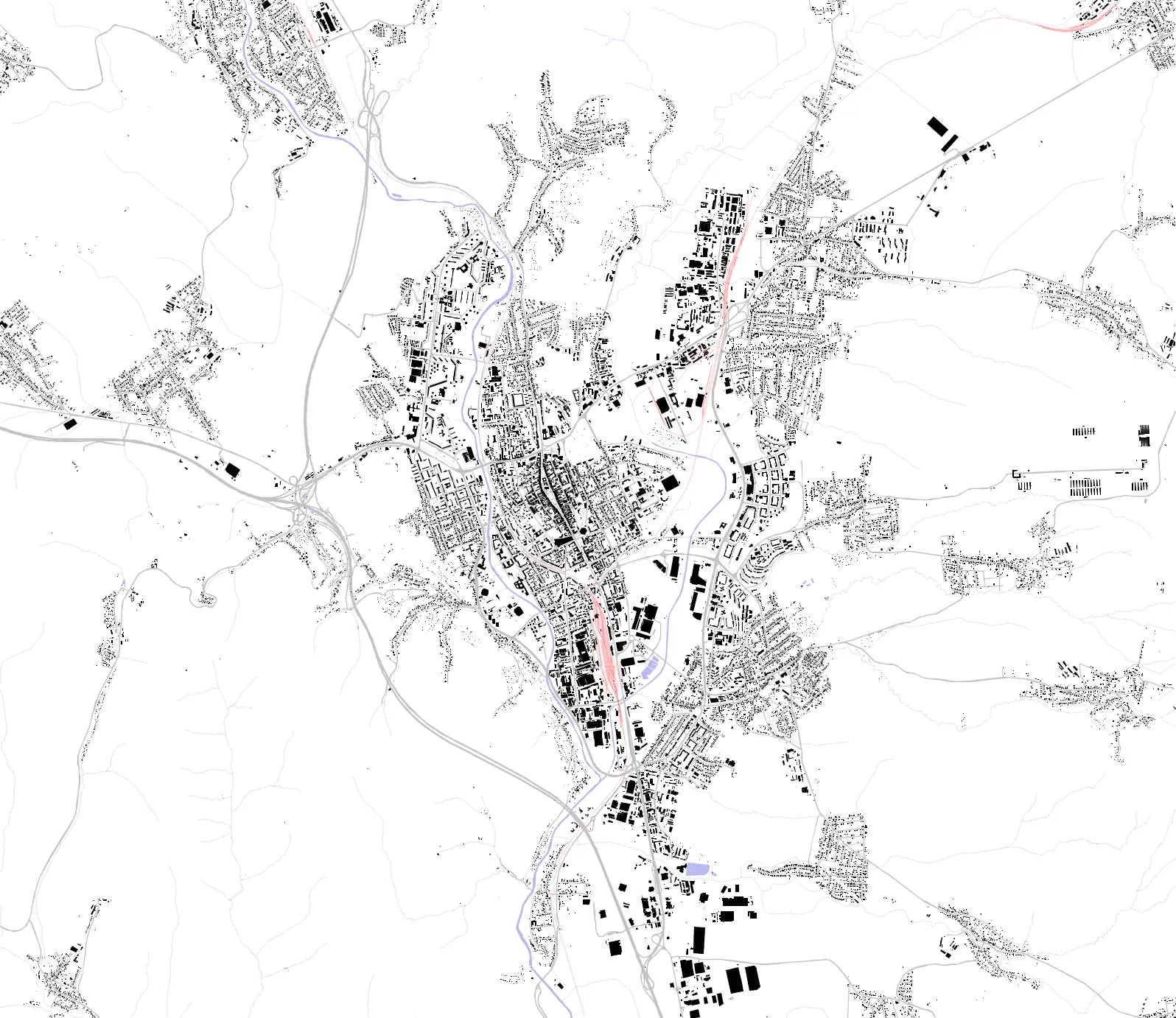 Prešov figure ground plan