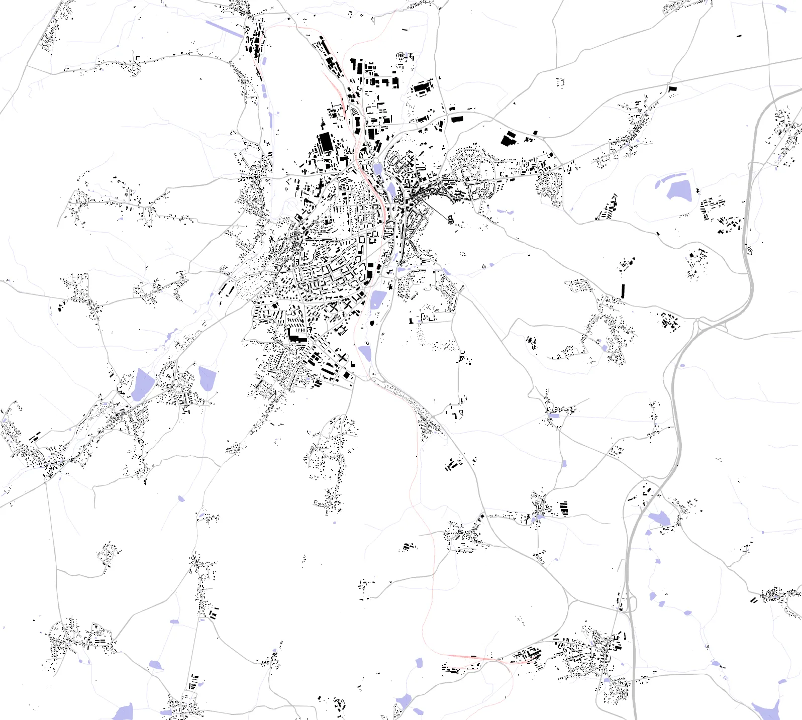 Příbram figure ground plan
