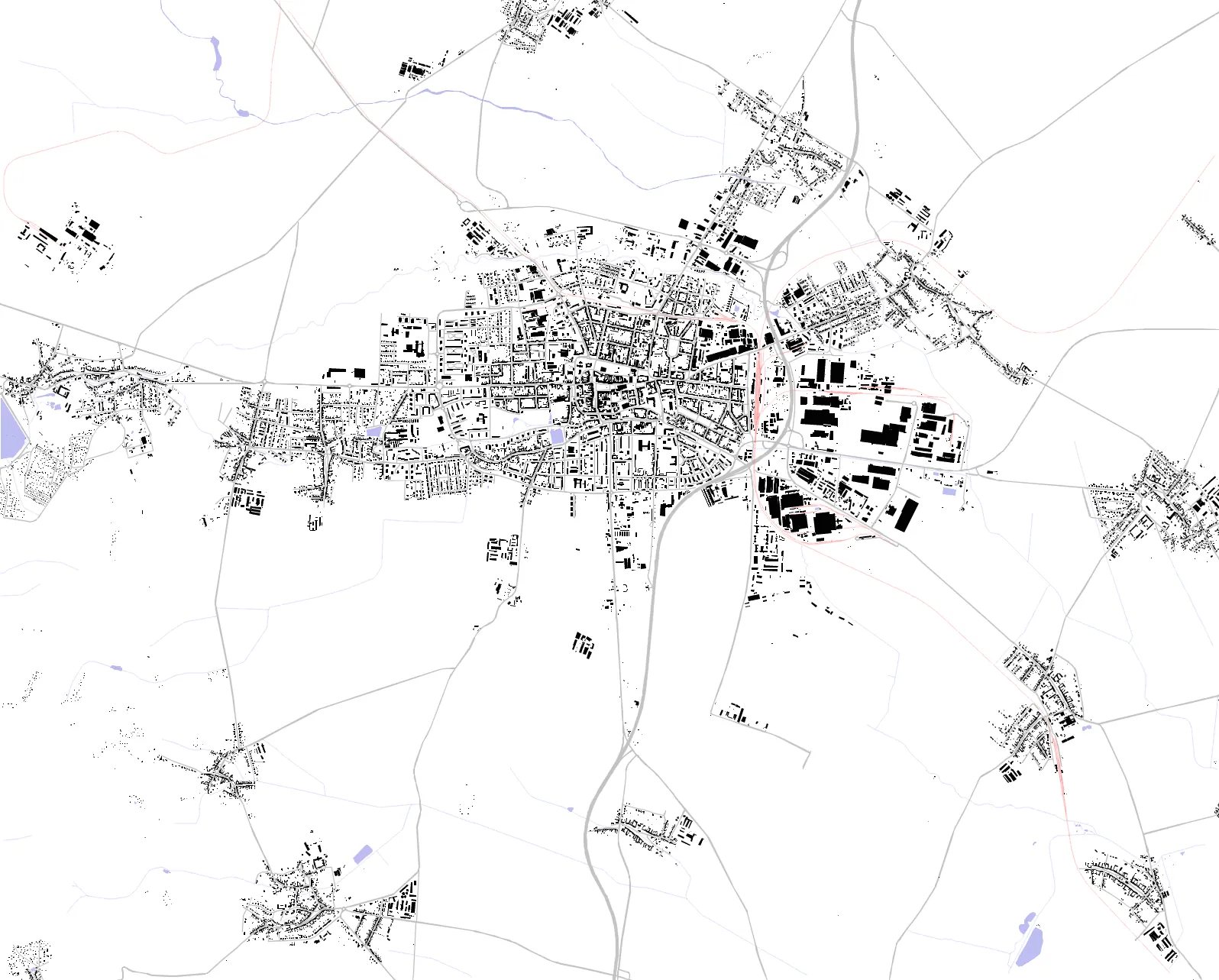 Prostějov figure ground plan