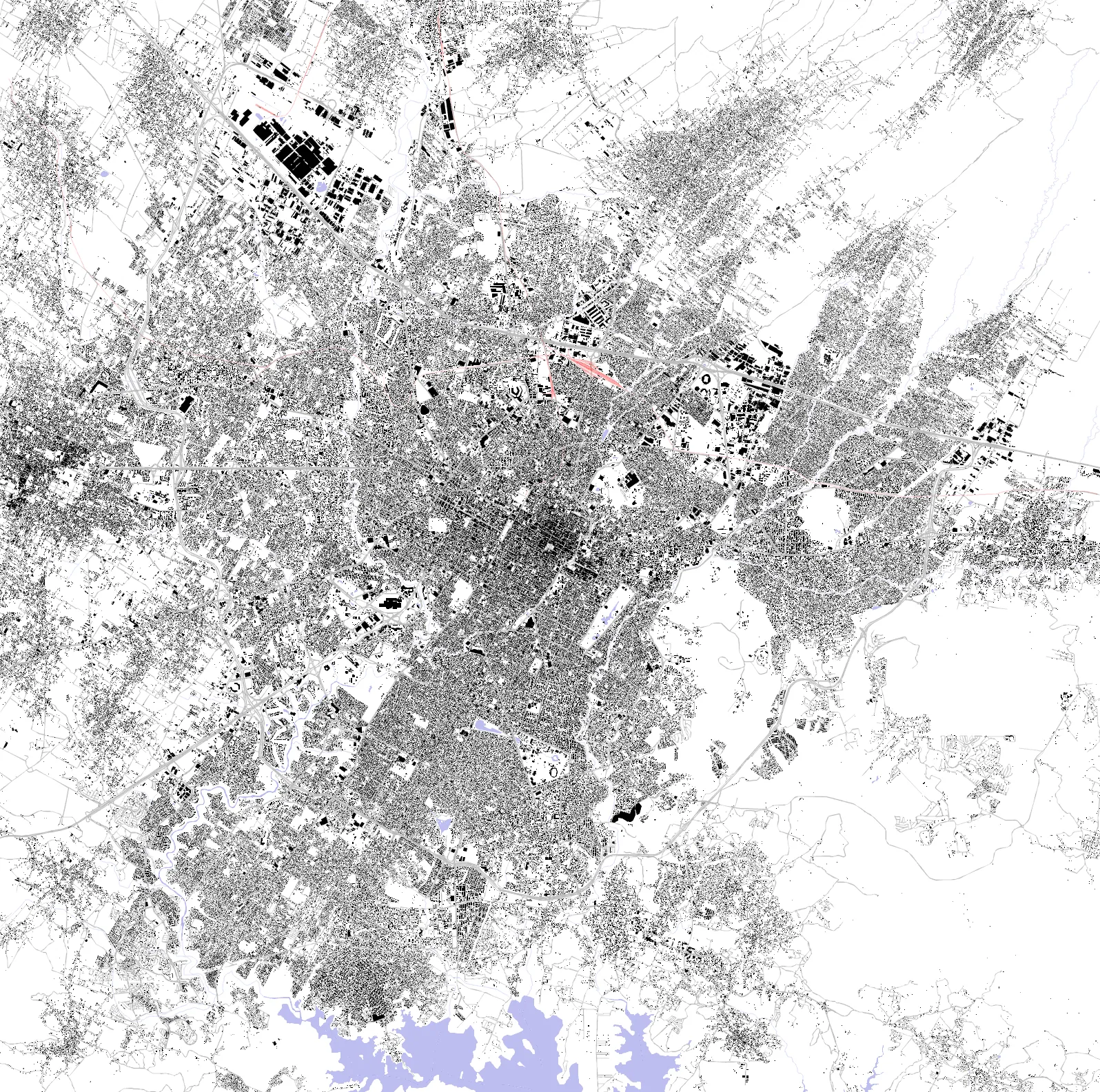 Puebla City figure ground plan