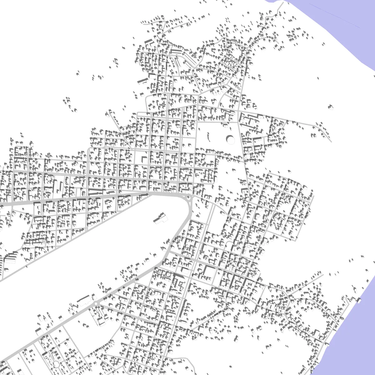 Puerto Carreño plano de situación (2.5 km)
