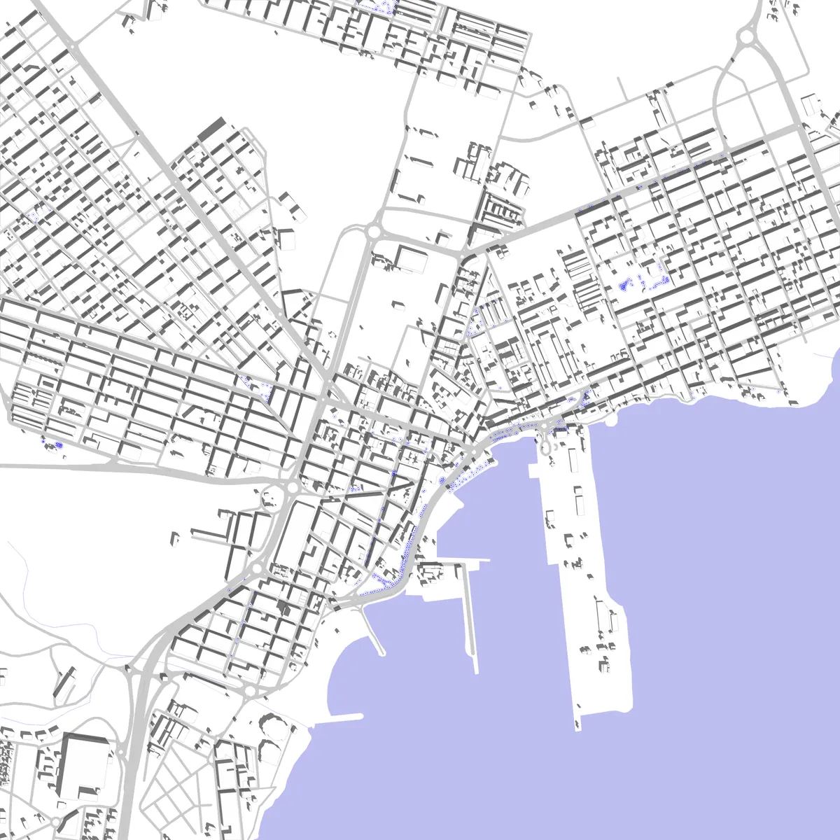 Puerto del Rosario plano de situación (2.5 km)